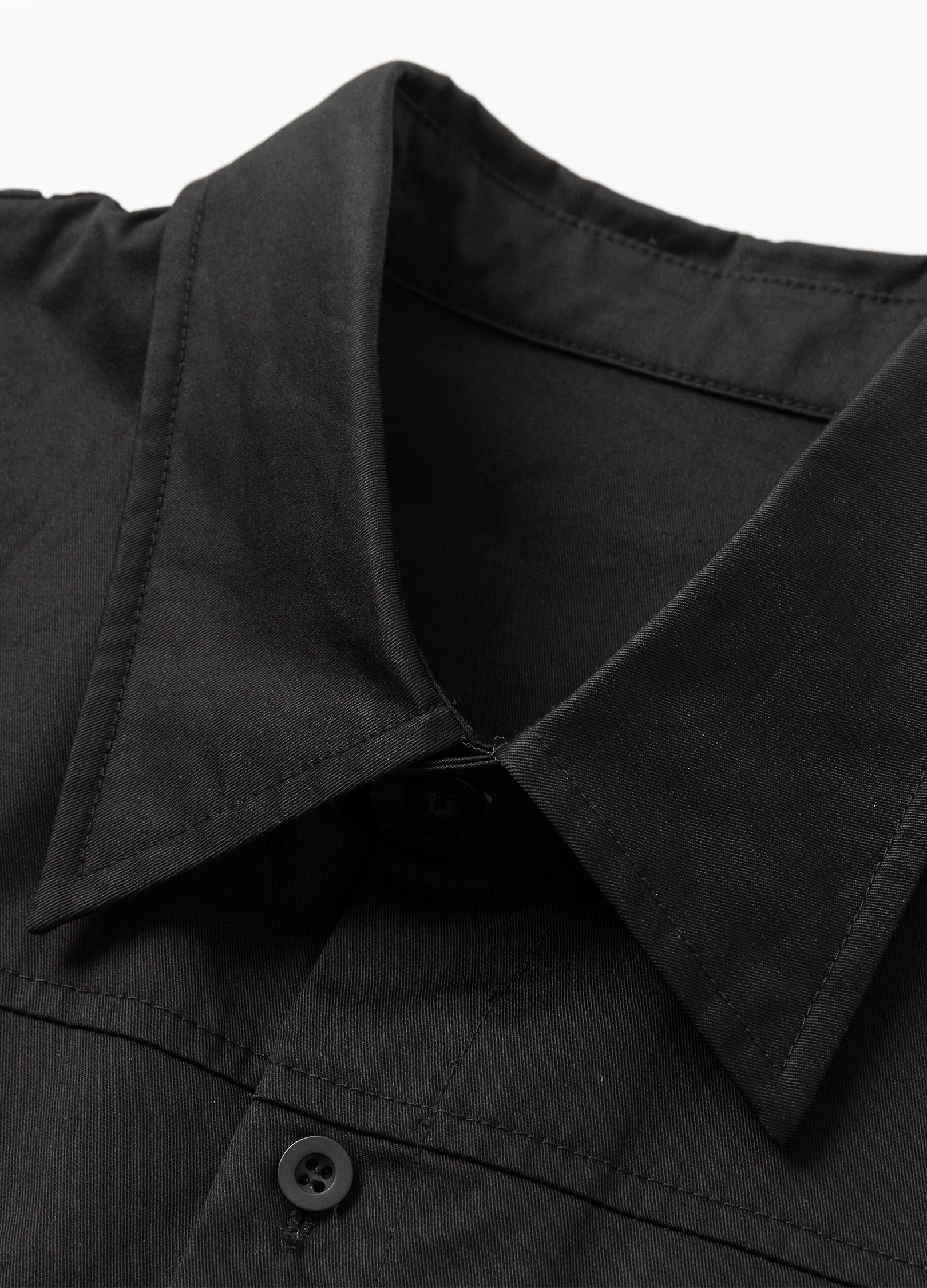 23SS Black Cascade Hollow Overshirt