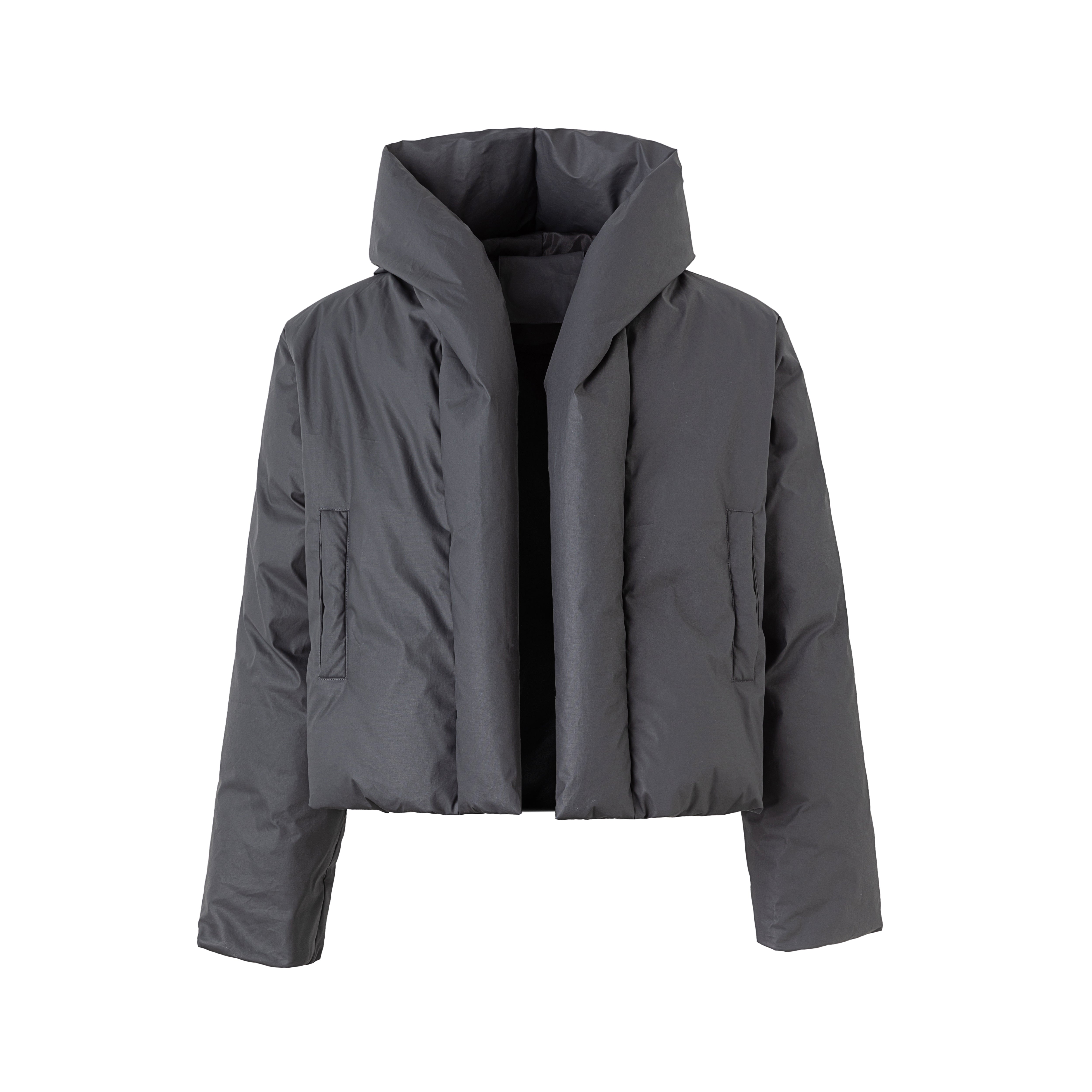 24FW HOODED BUTTONLESS DOWN JACKET