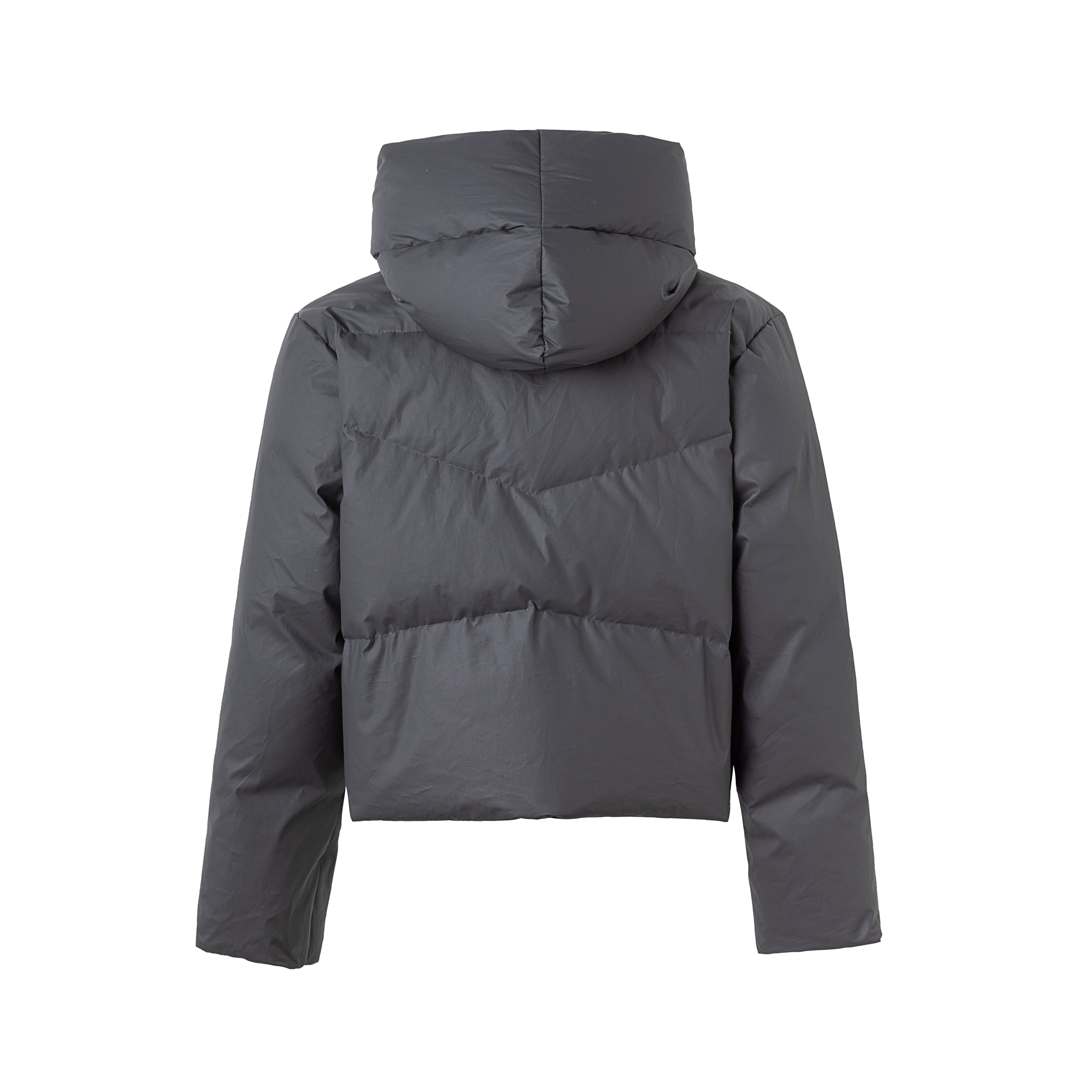 24FW HOODED BUTTONLESS DOWN JACKET