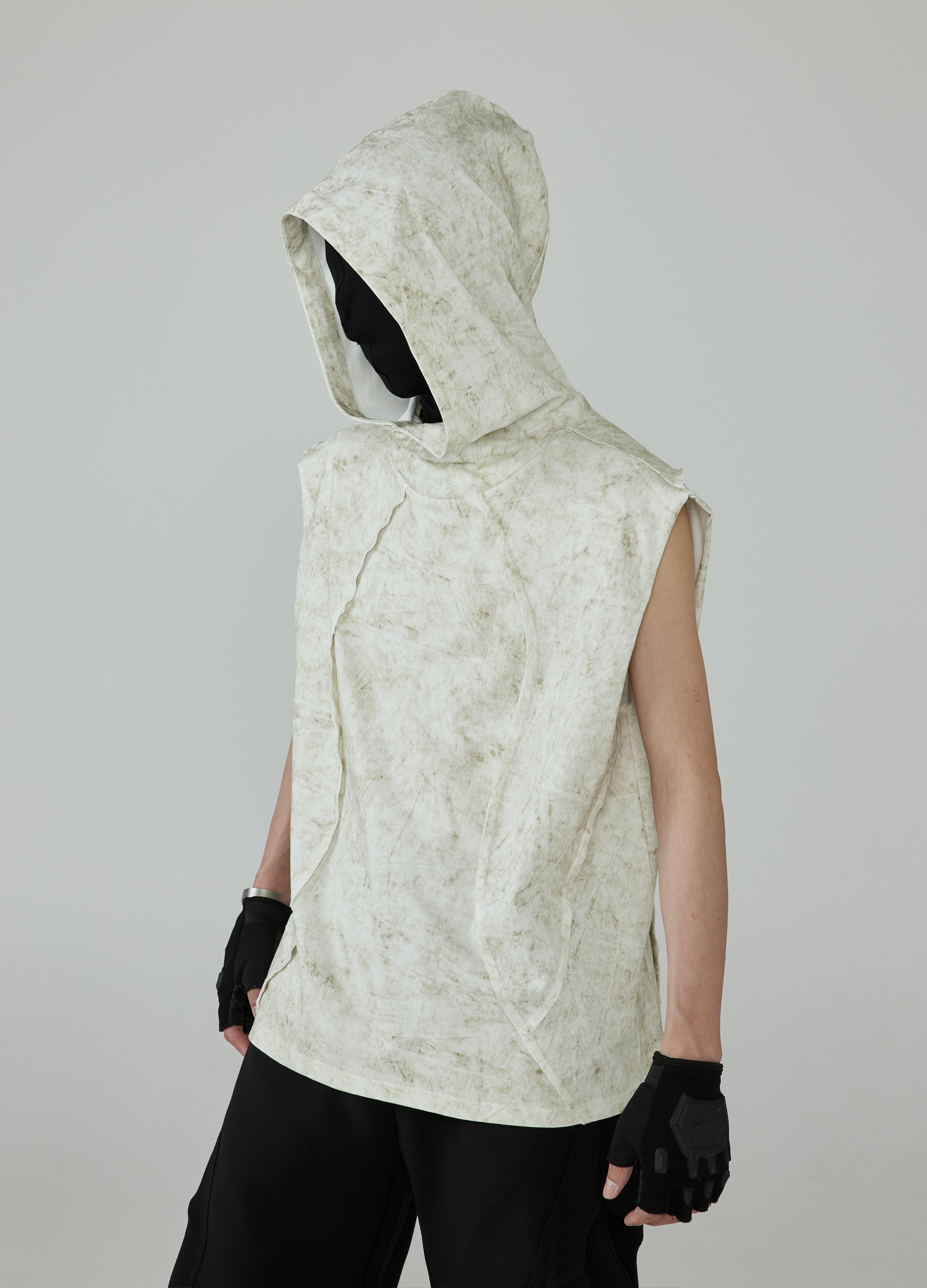 24SS Distressed Hooded Vest