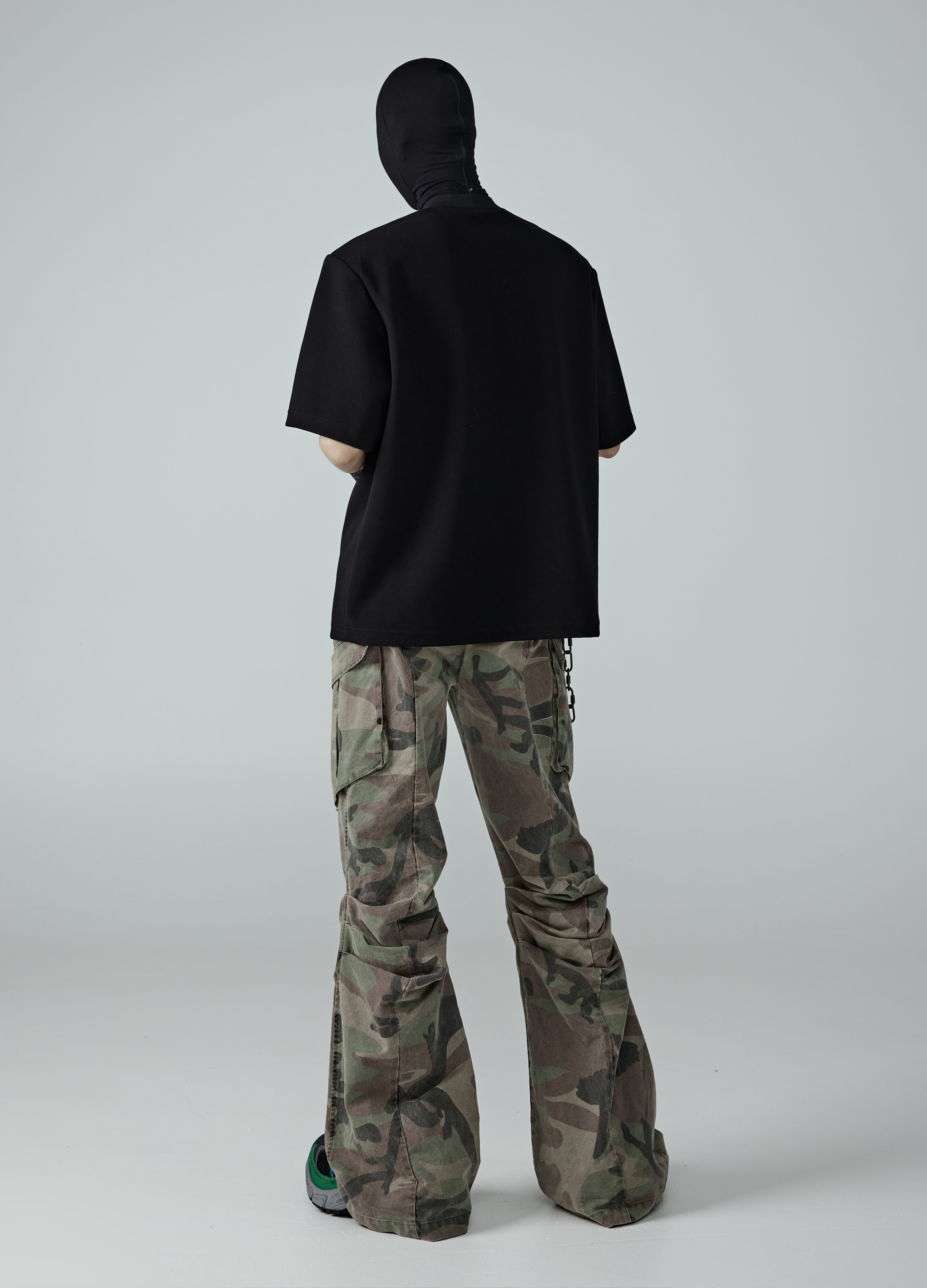 24SS Detachable Shoulder Pad V-Neck Tee