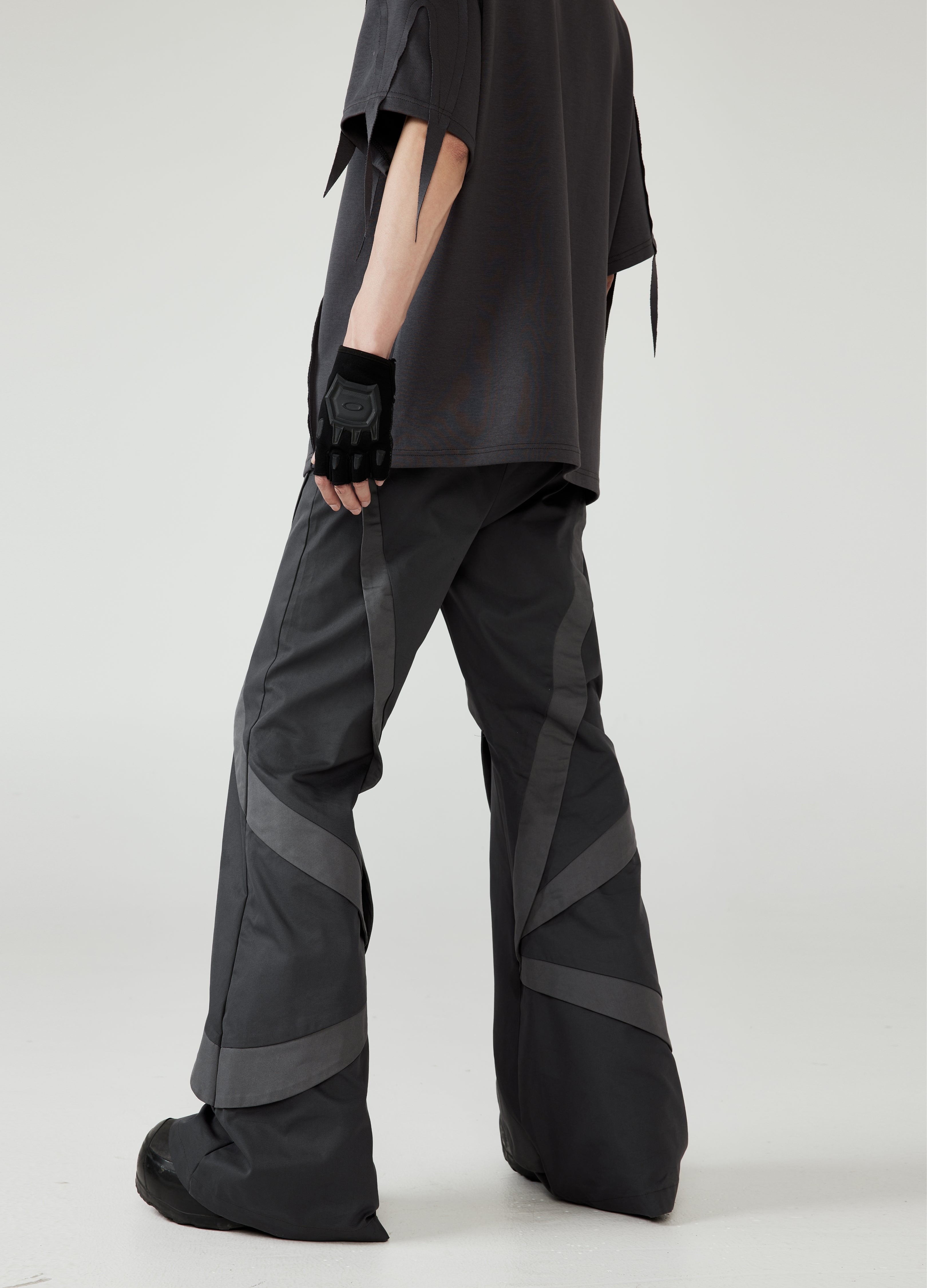 24SS Retro Flare Patchwork Pants