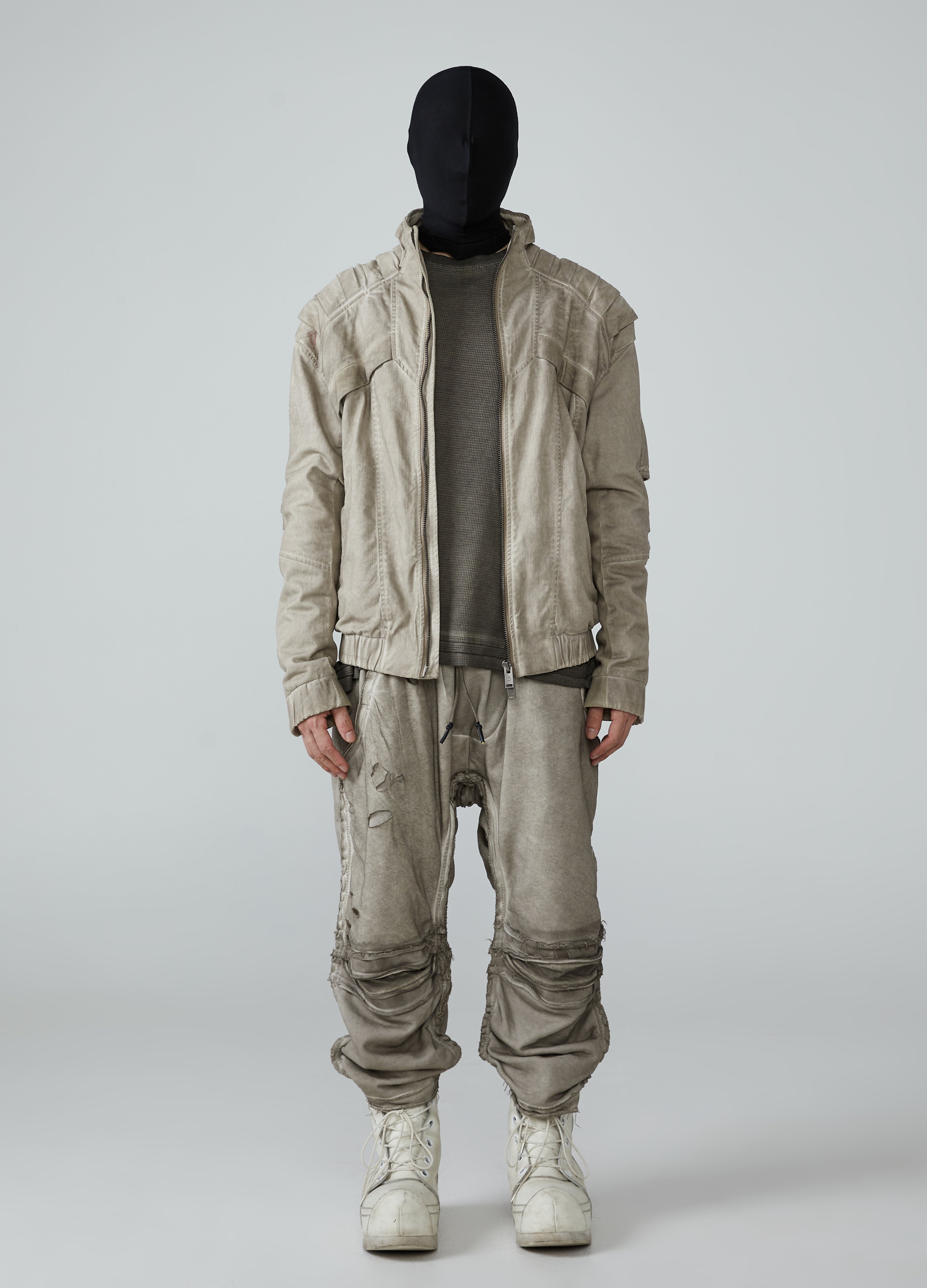 Wasteland Spliced Distressed Short Jacket