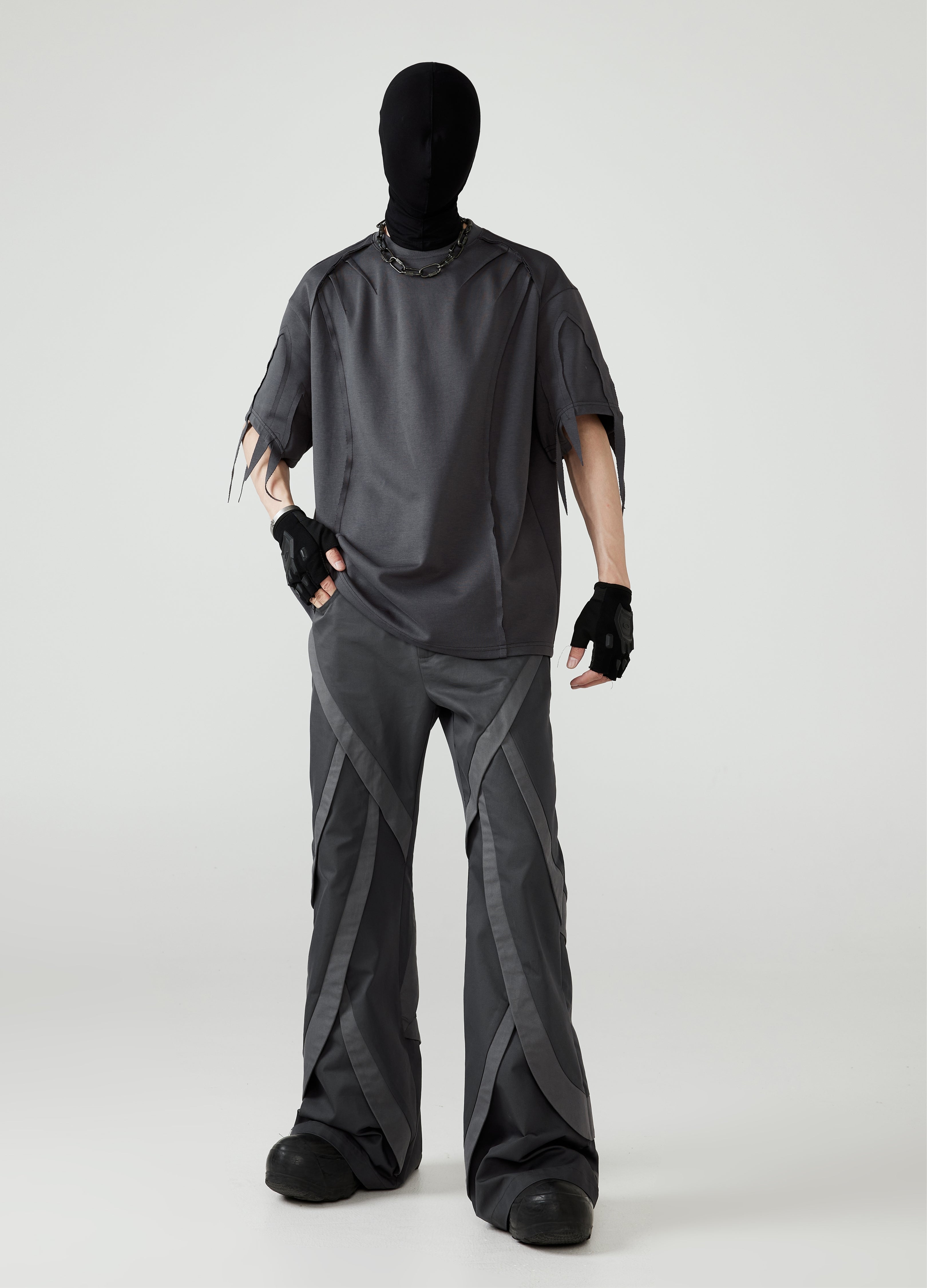 24SS Deconstructed Ribbon Fringe Tee