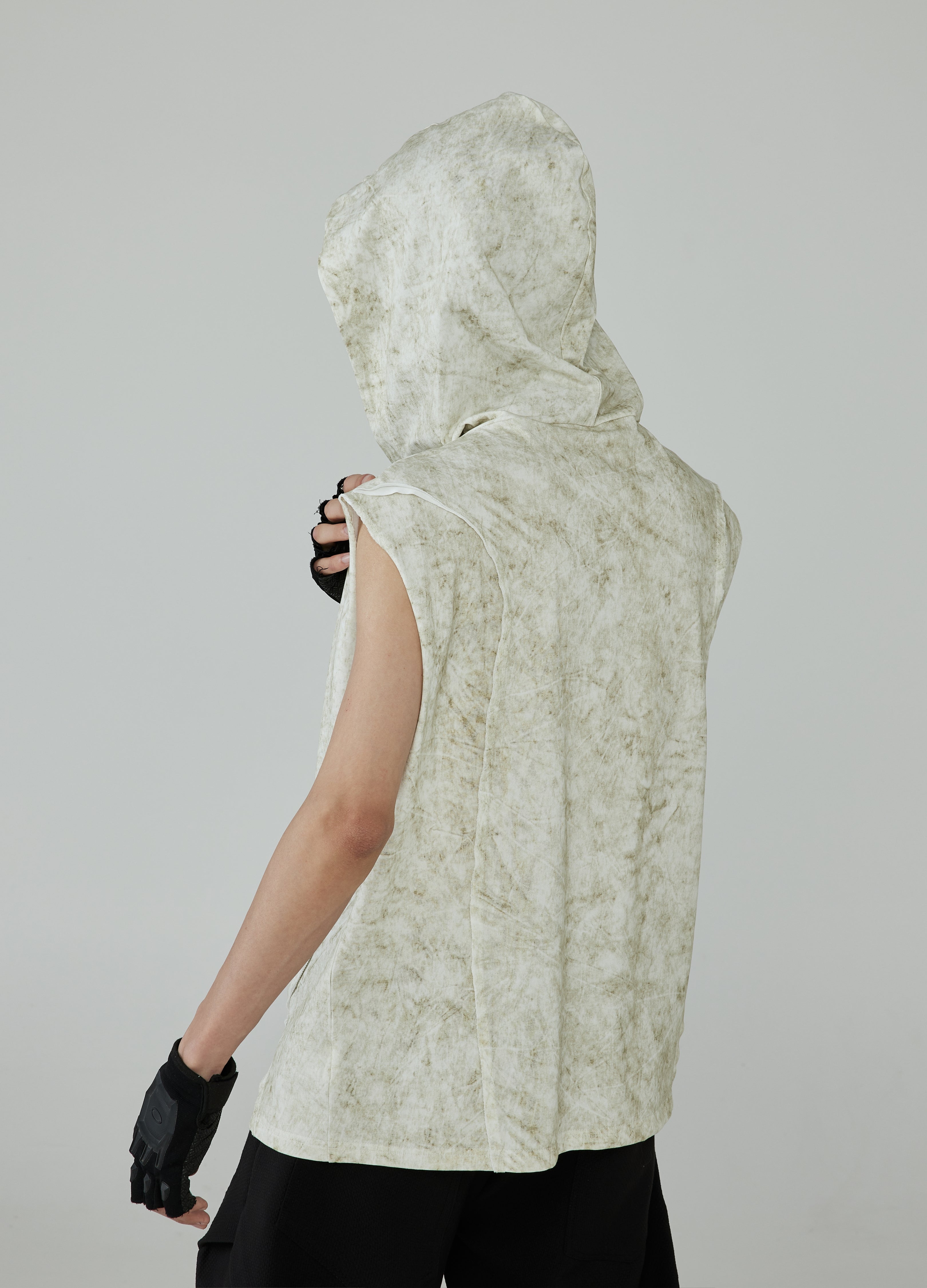 24SS Distressed Hooded Vest