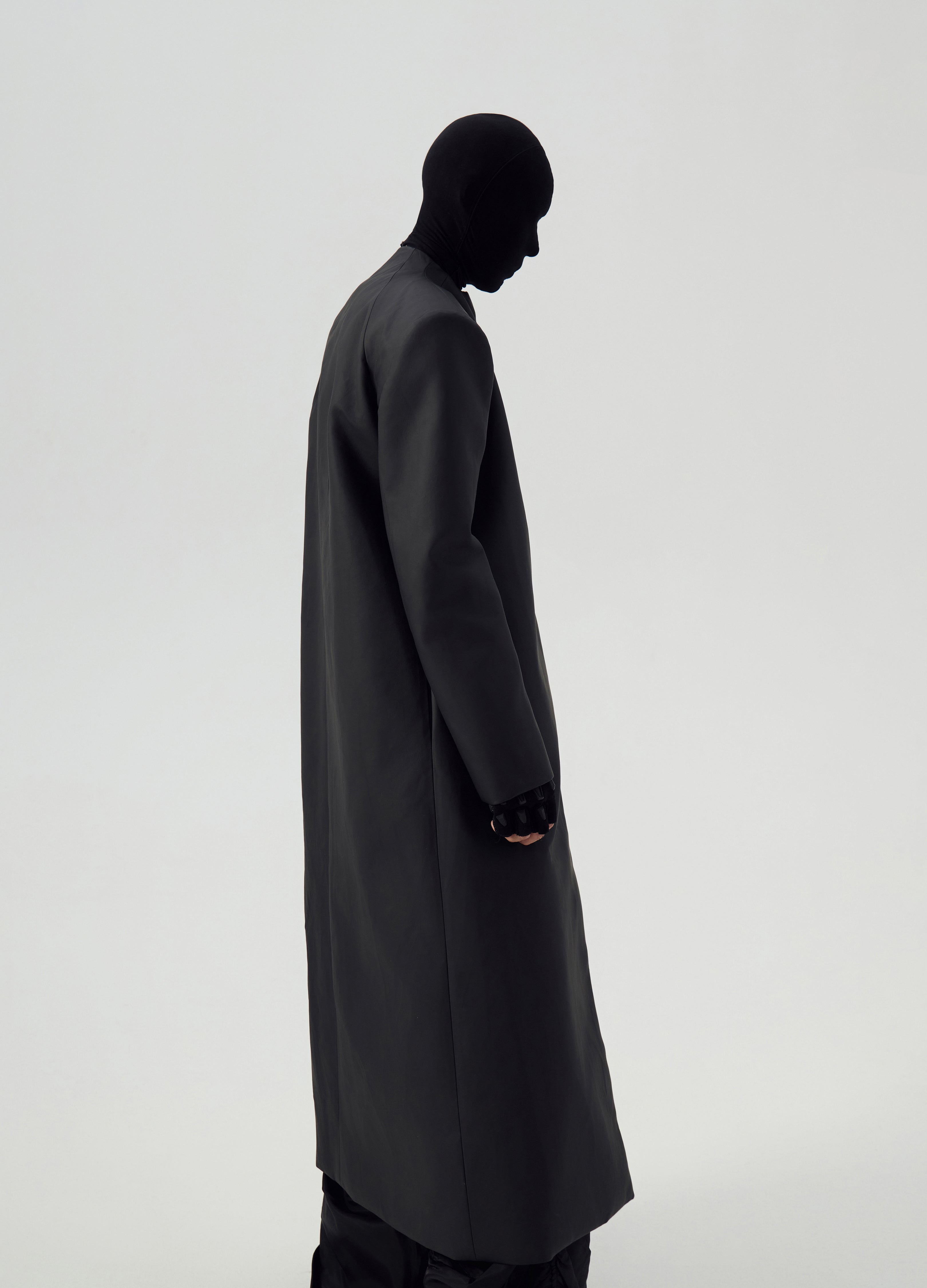 24FW MATTE BLACK OVERSIZED TRENCH COAT