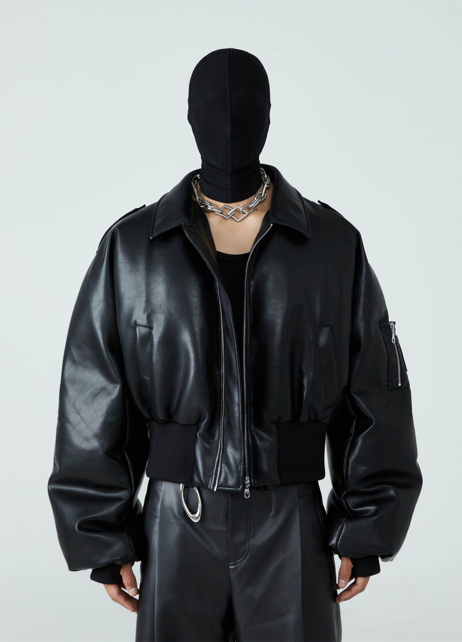 23FW Guardian PU Leather Down Jacket