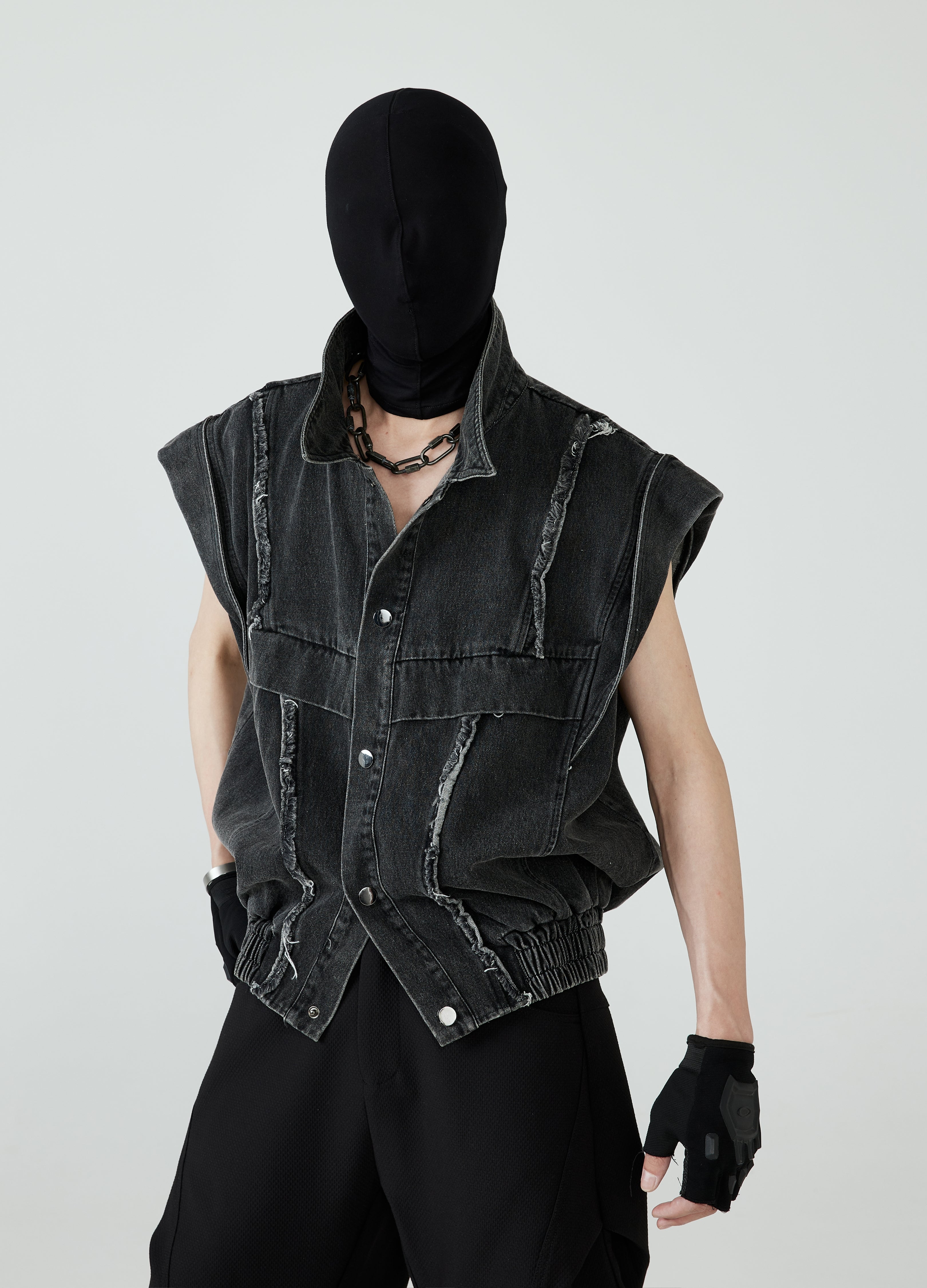 24SS Washed Denim Vest