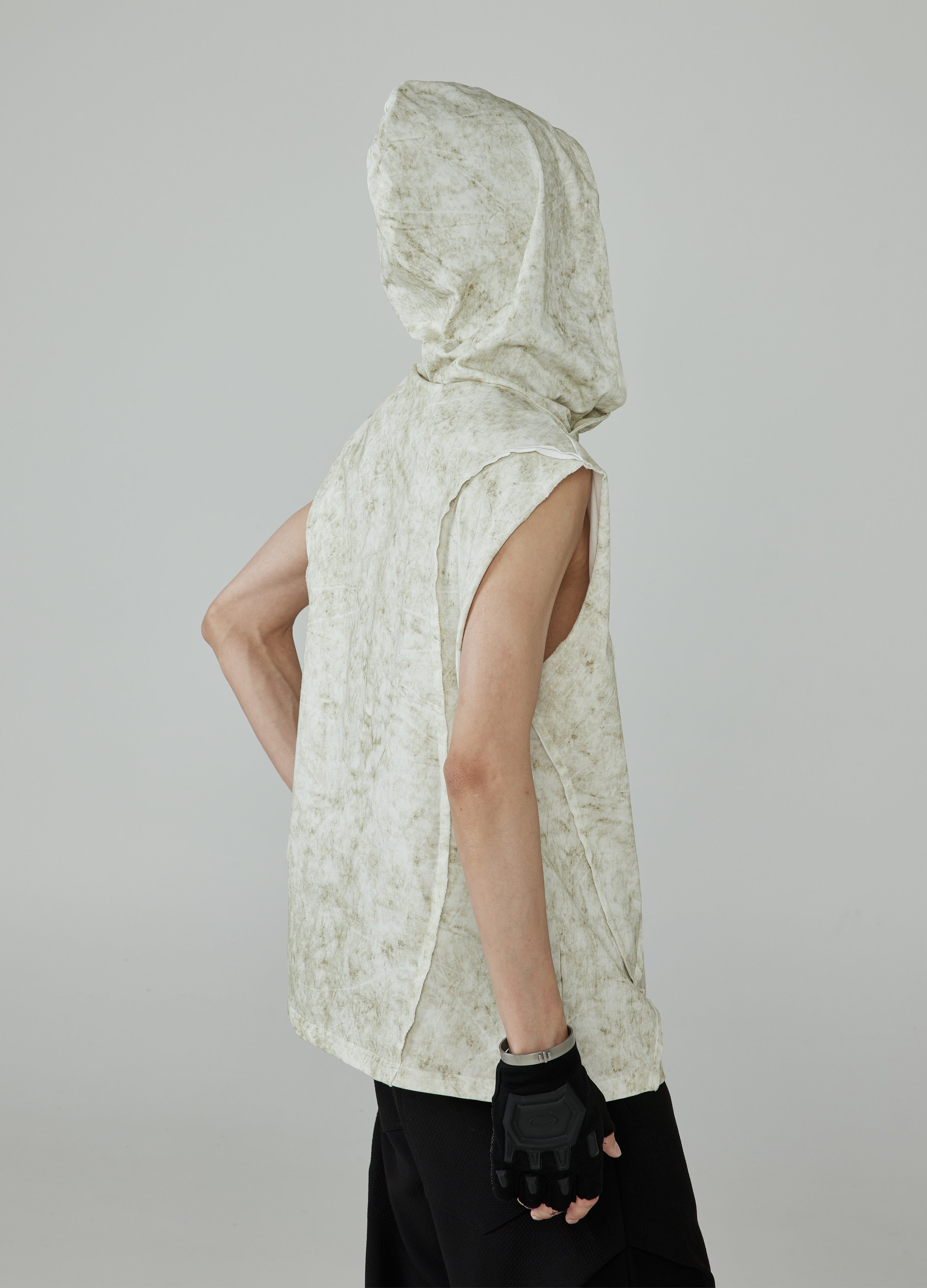 24SS Distressed Hooded Vest