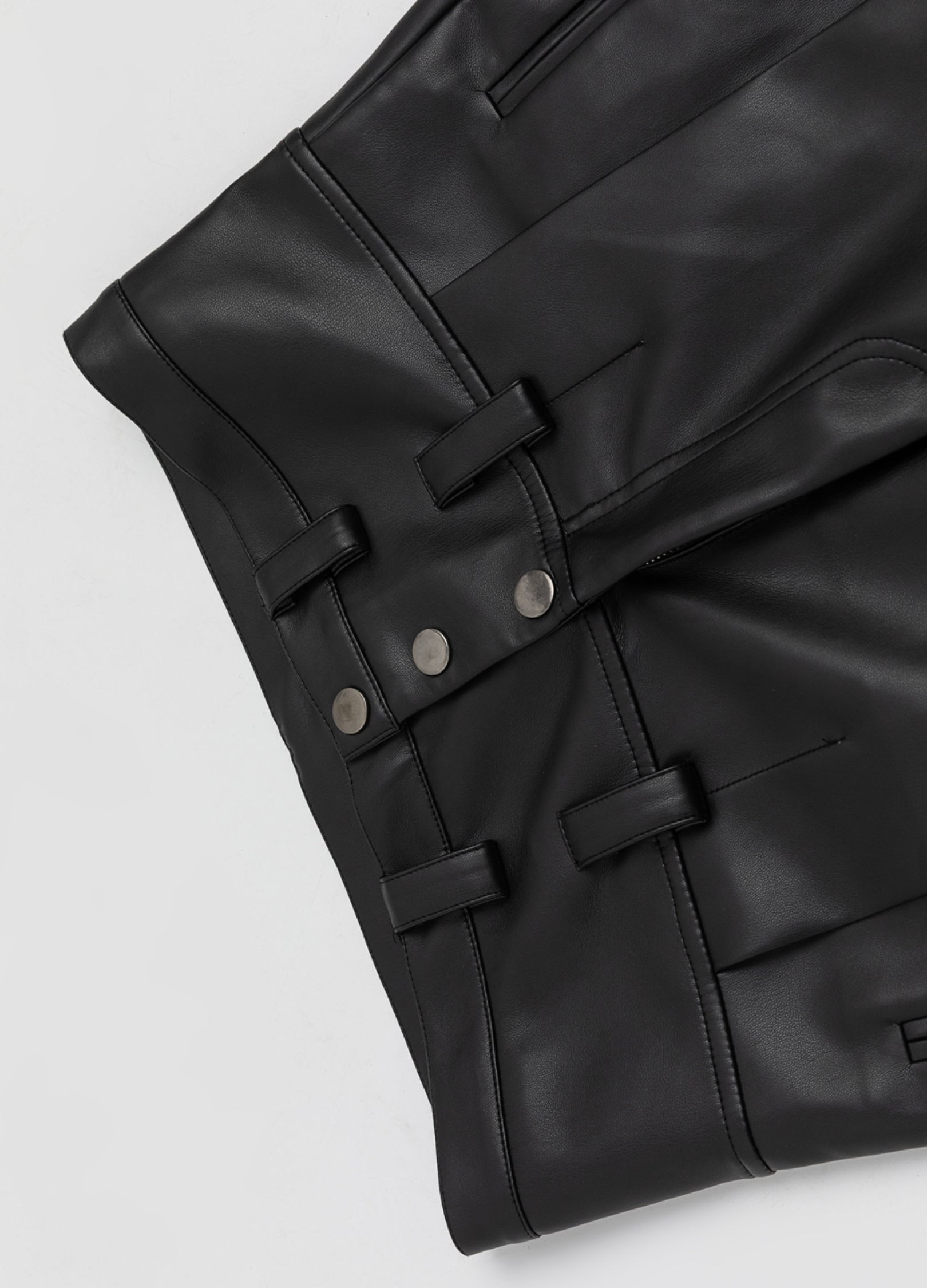 23FW High Waist PU Leather Pants