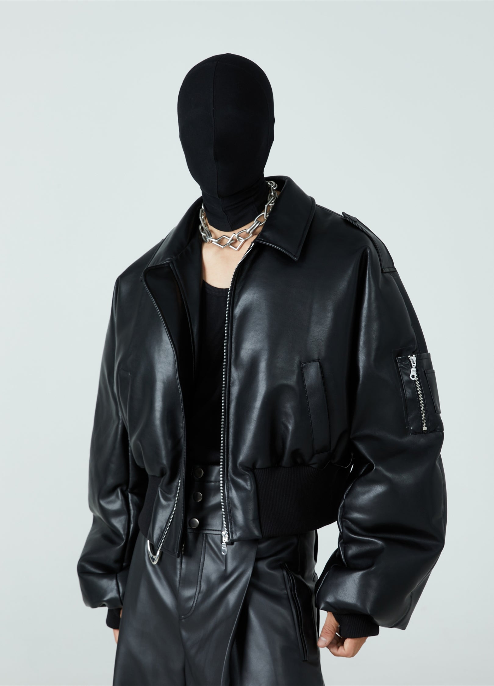 23FW Guardian PU Leather Down Jacket
