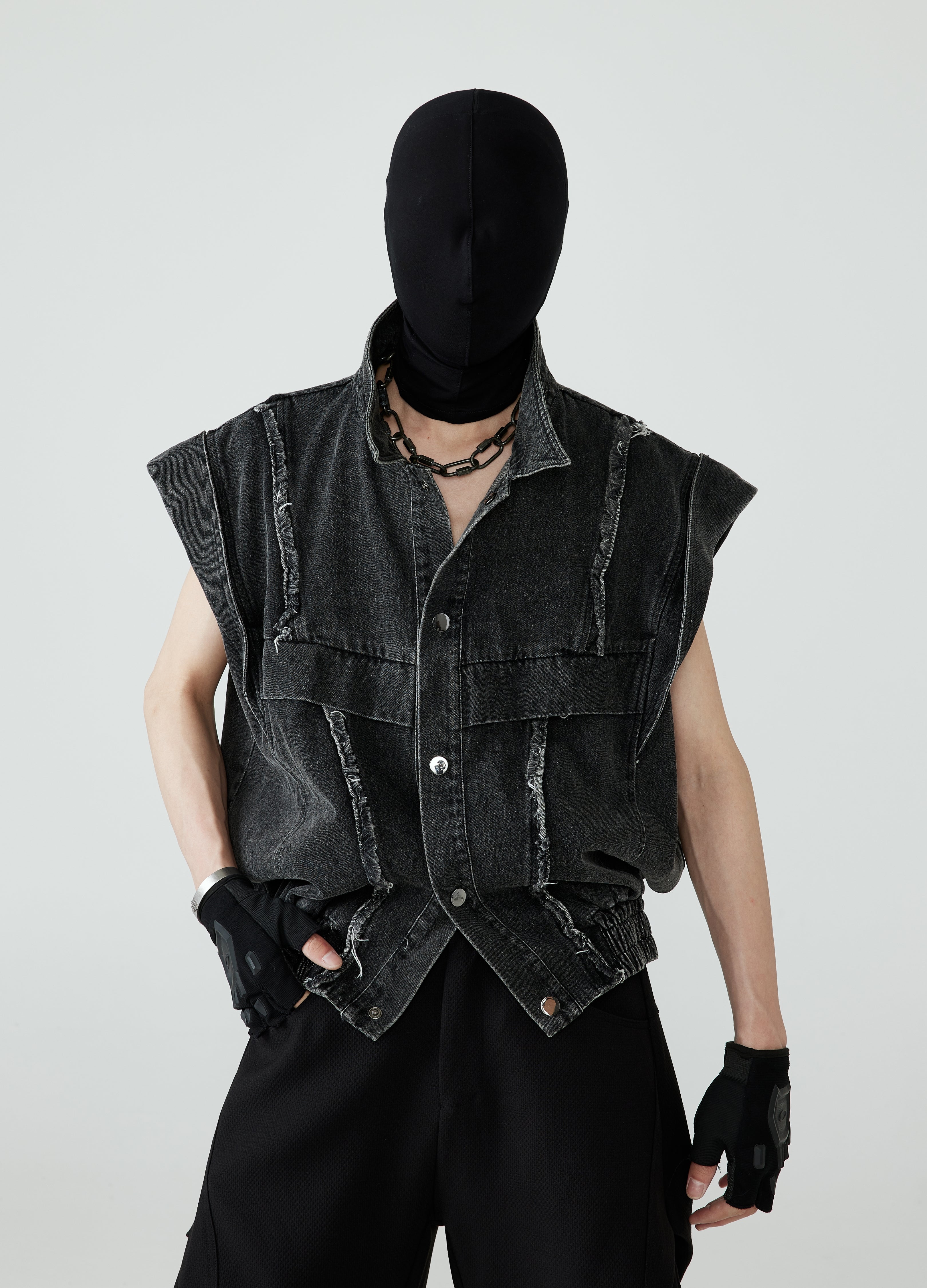 24SS Washed Denim Vest