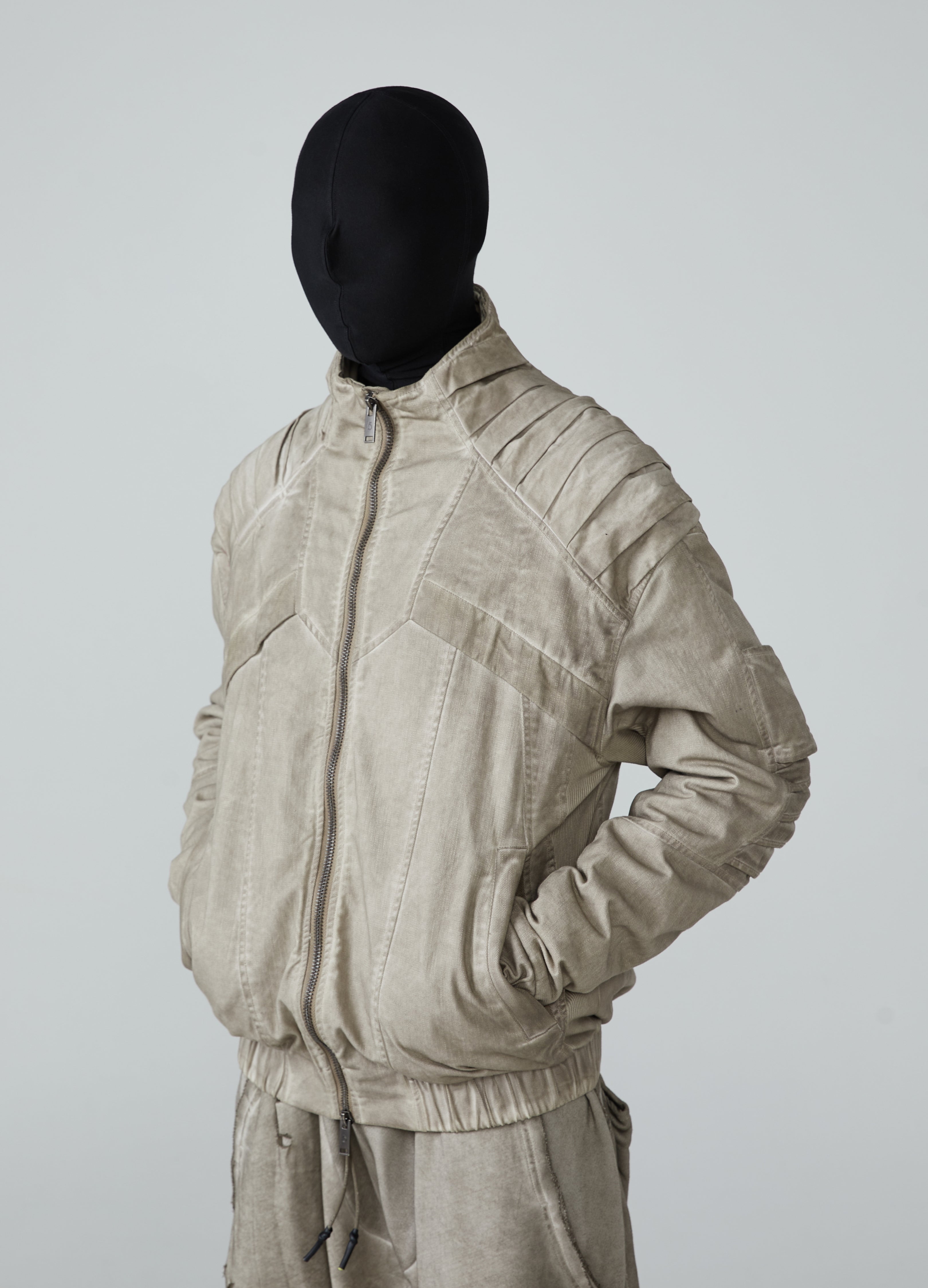 Wasteland Spliced Distressed Short Jacket