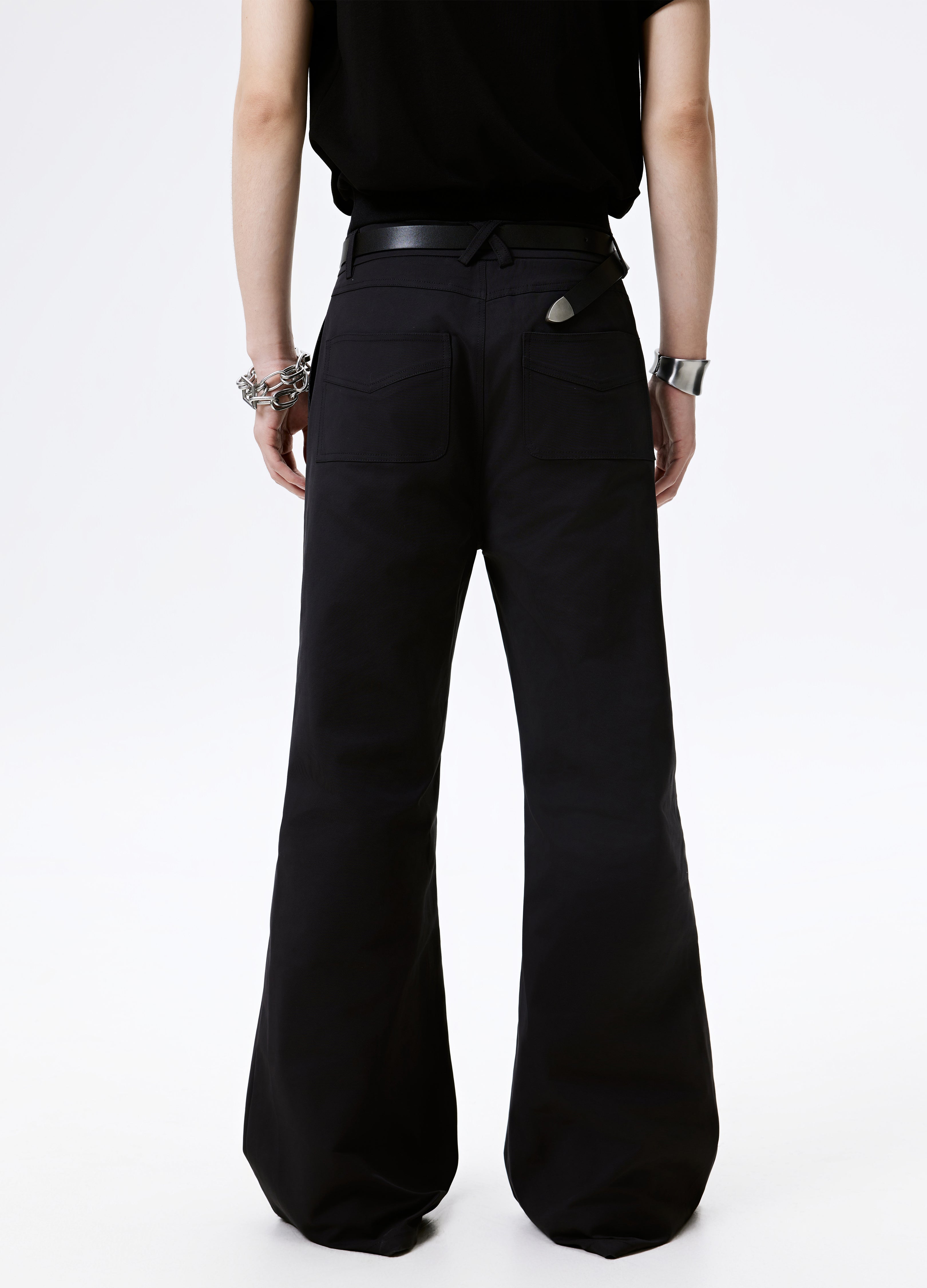25SS BLACK BASELINE FLARE PANTS