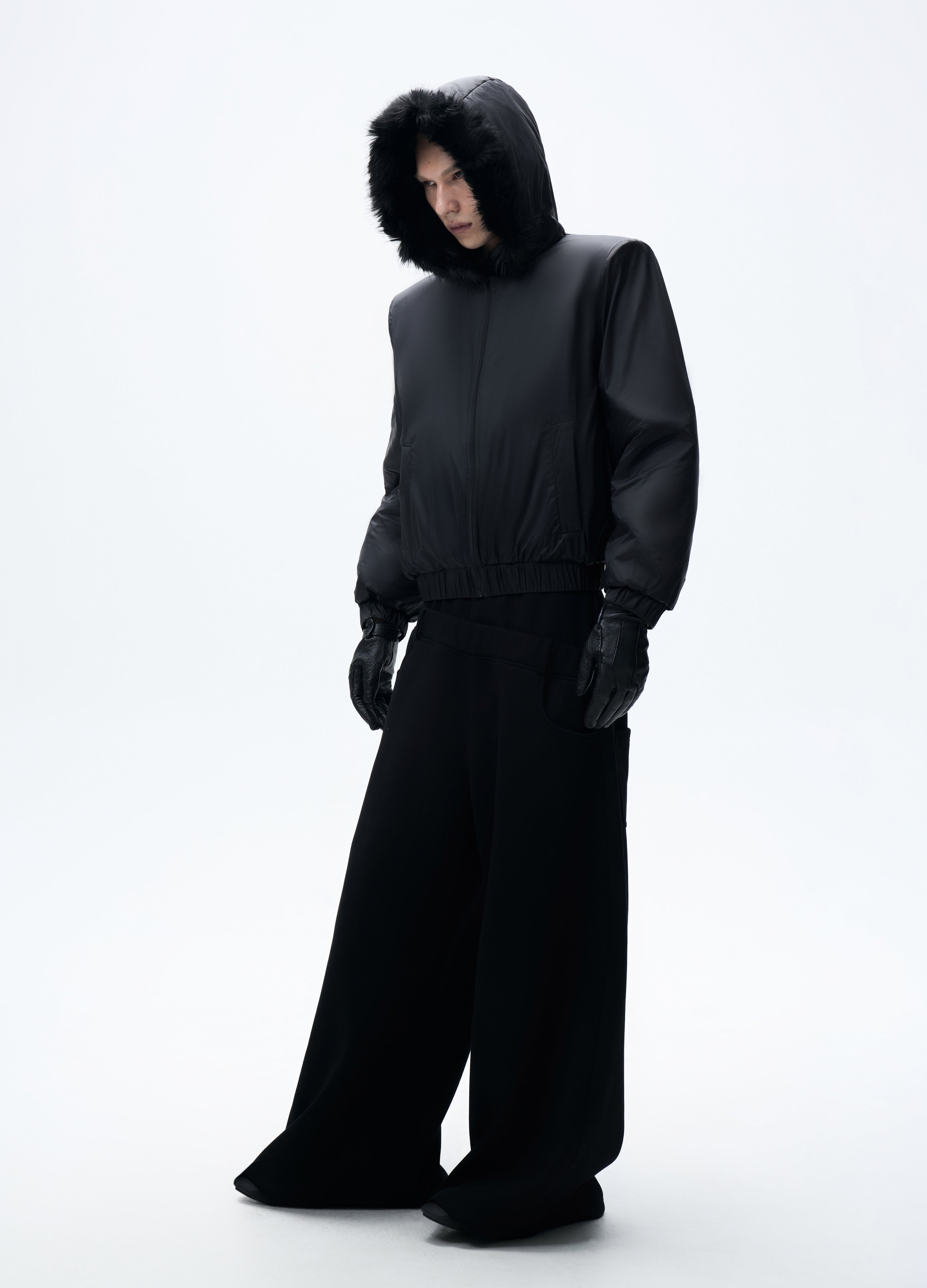 25FW FUR HOODED PUFFER JACKET