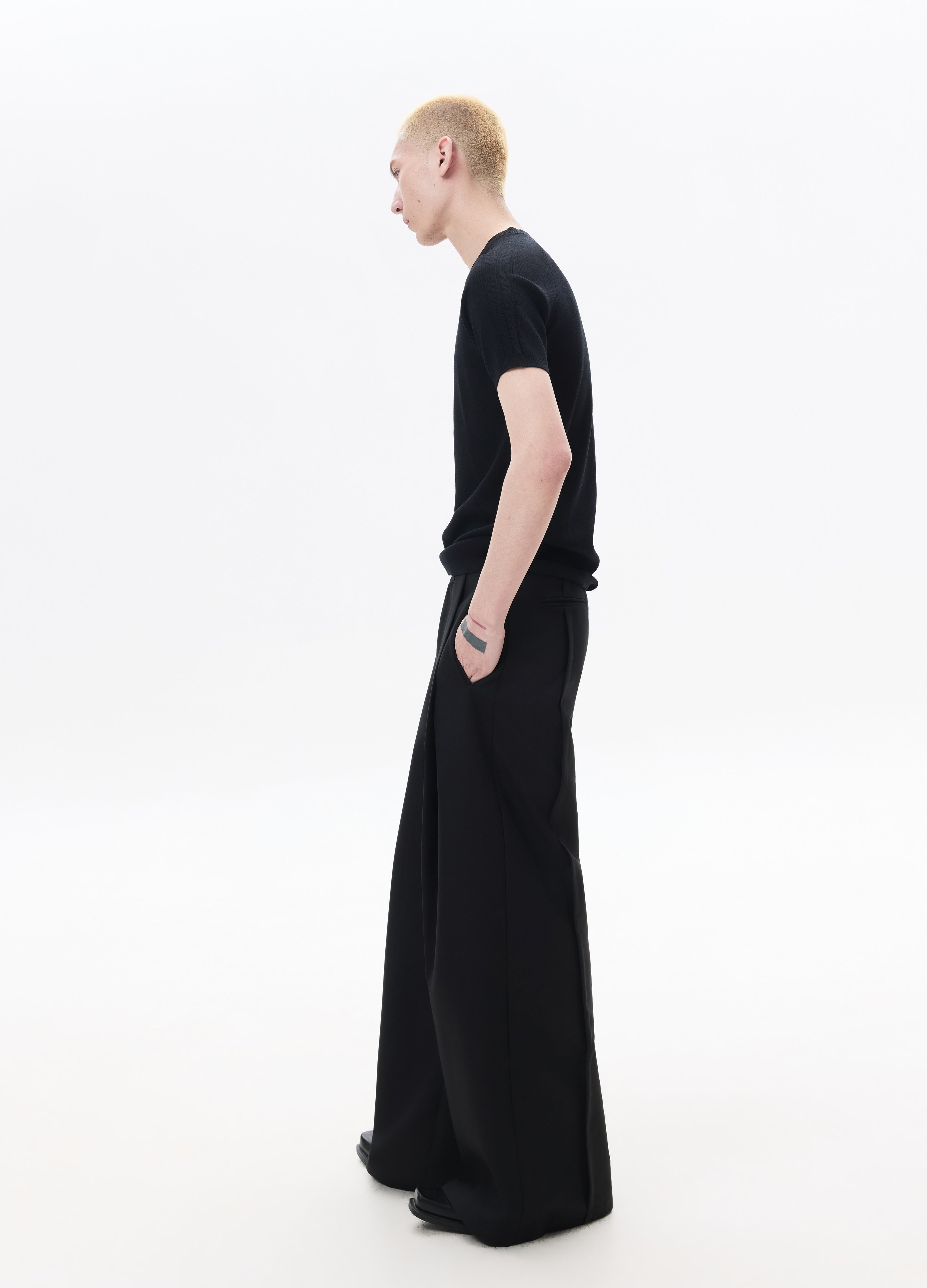 26SS VERTICAL RIB KNIT SHORT SLEEVE TEE