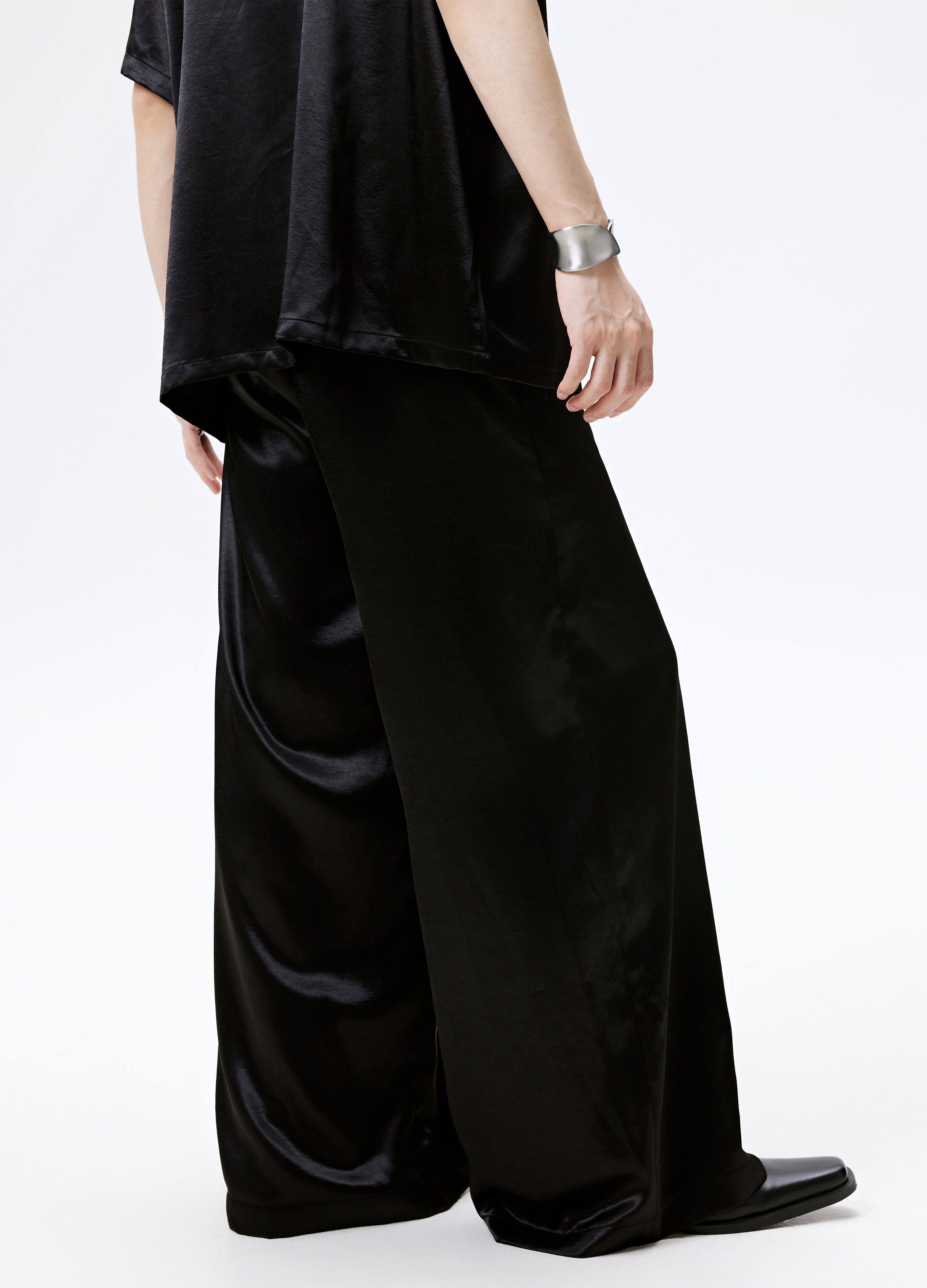 25SS SATIN FLOW WIDE PANTS