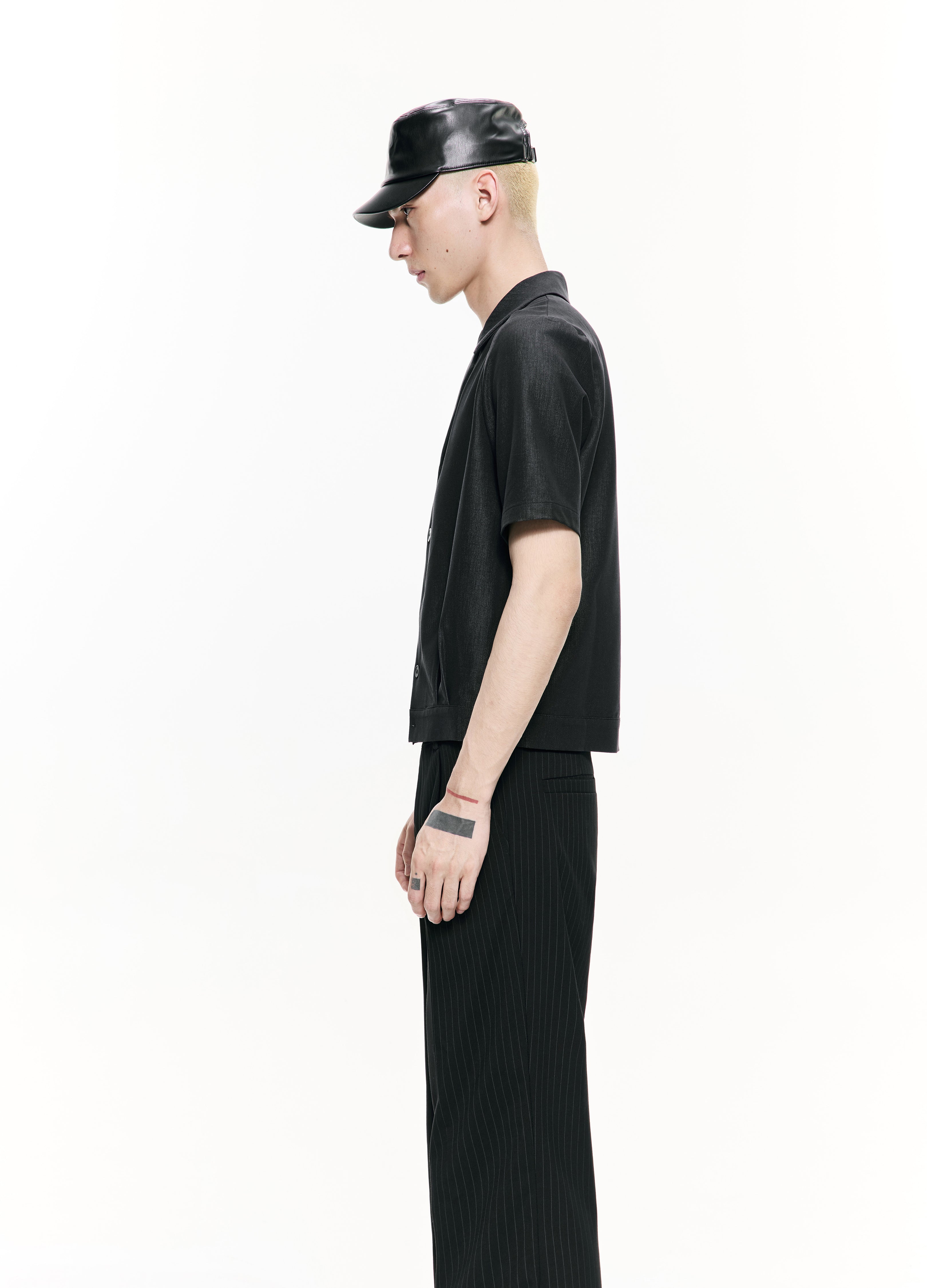 26SS BLACK DRAPE CUBA SHIRT