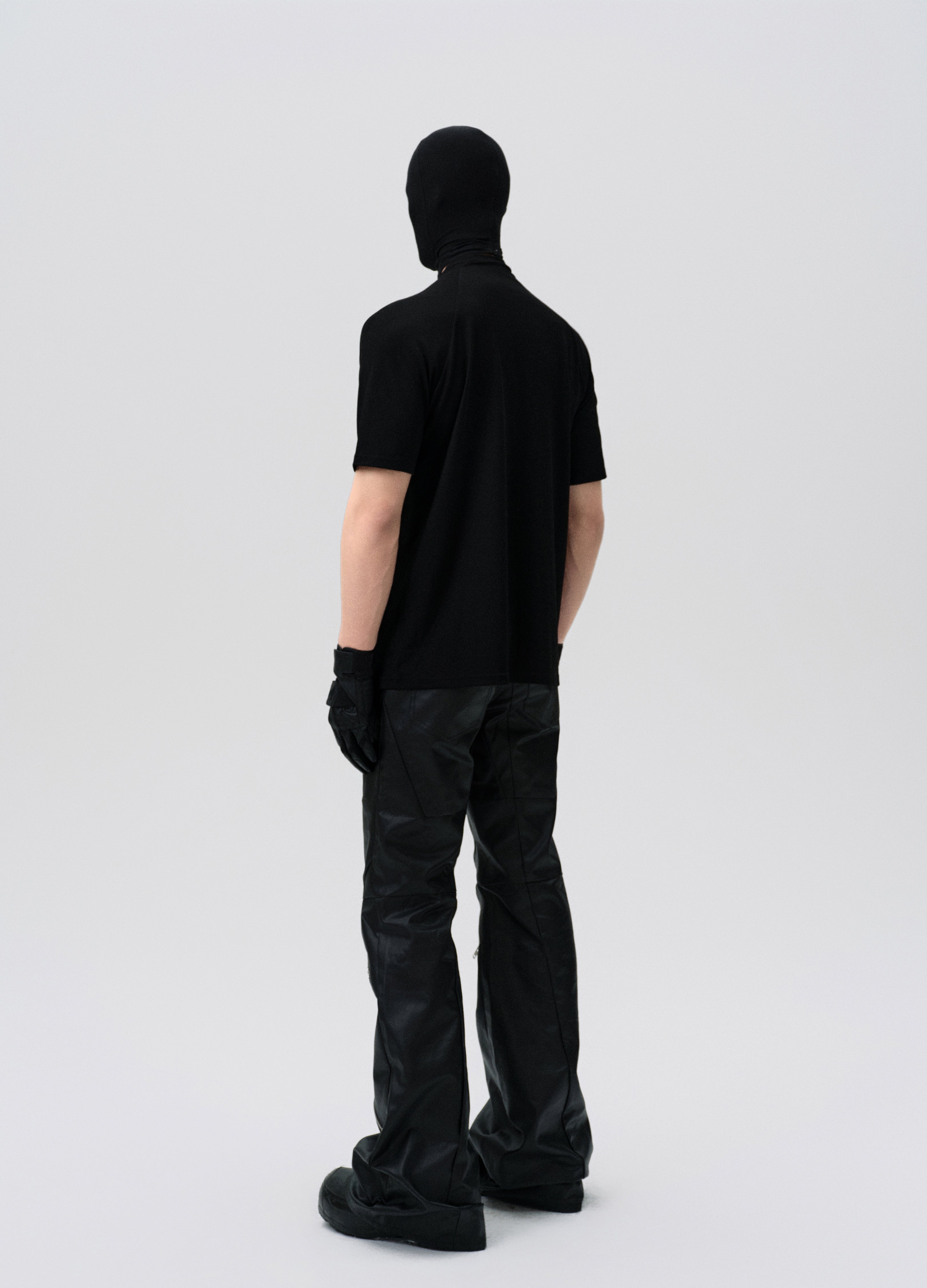 25SS WAXED ZIP DECONSTRUCT PANTS