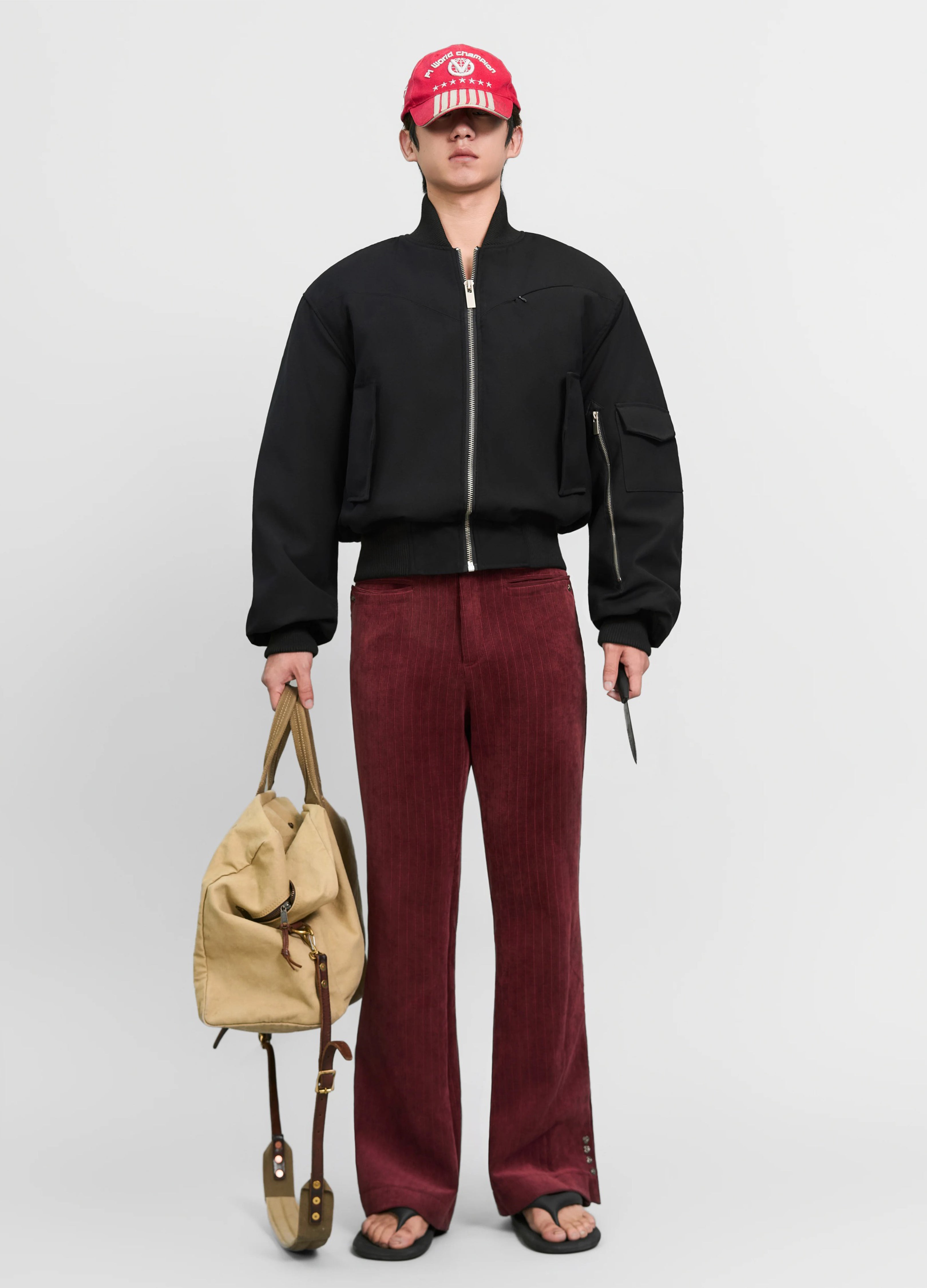 DUSK ROSE CORDUROY FLARES