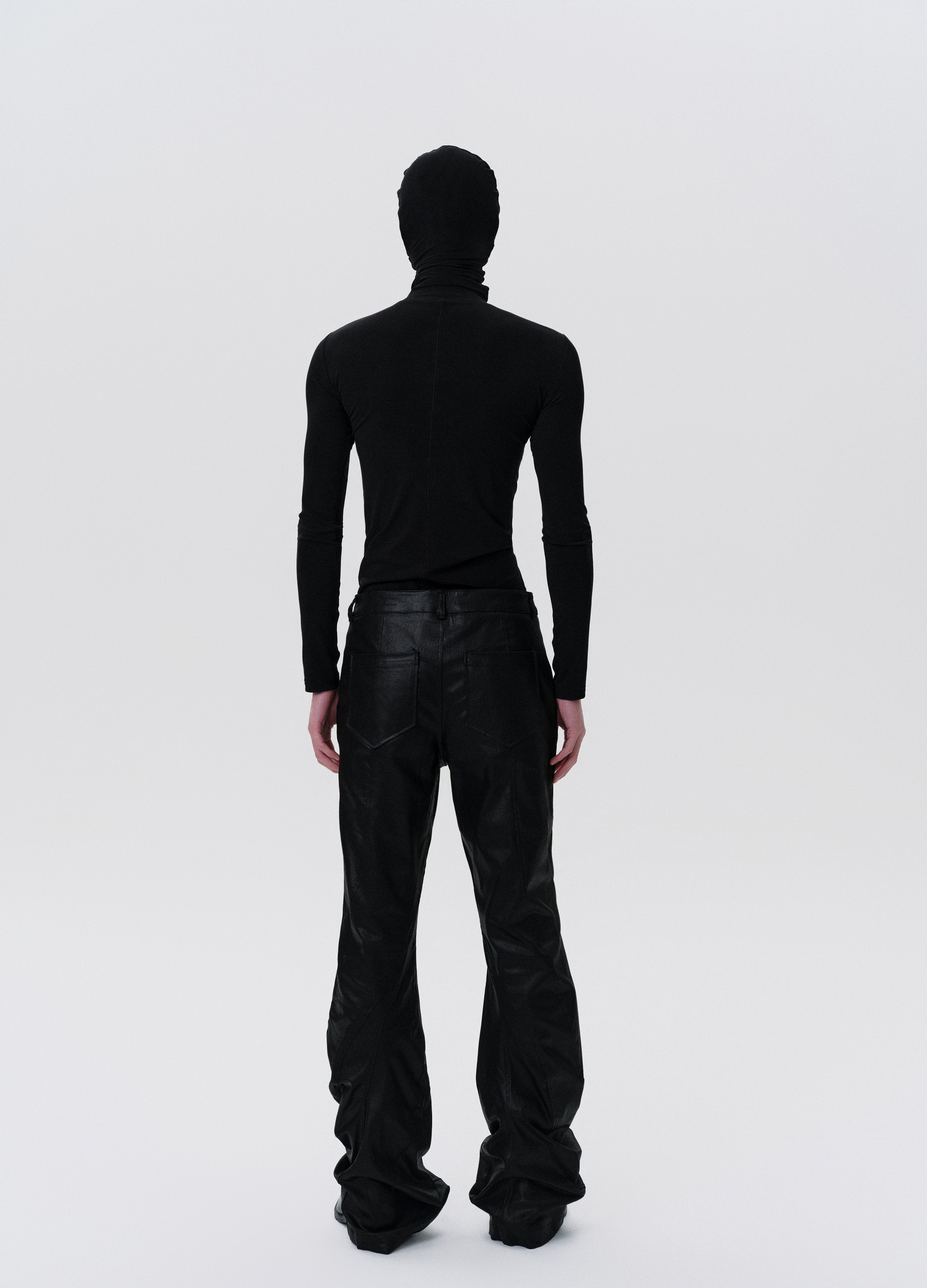 25SS TWISTED WAX COATED PANTS