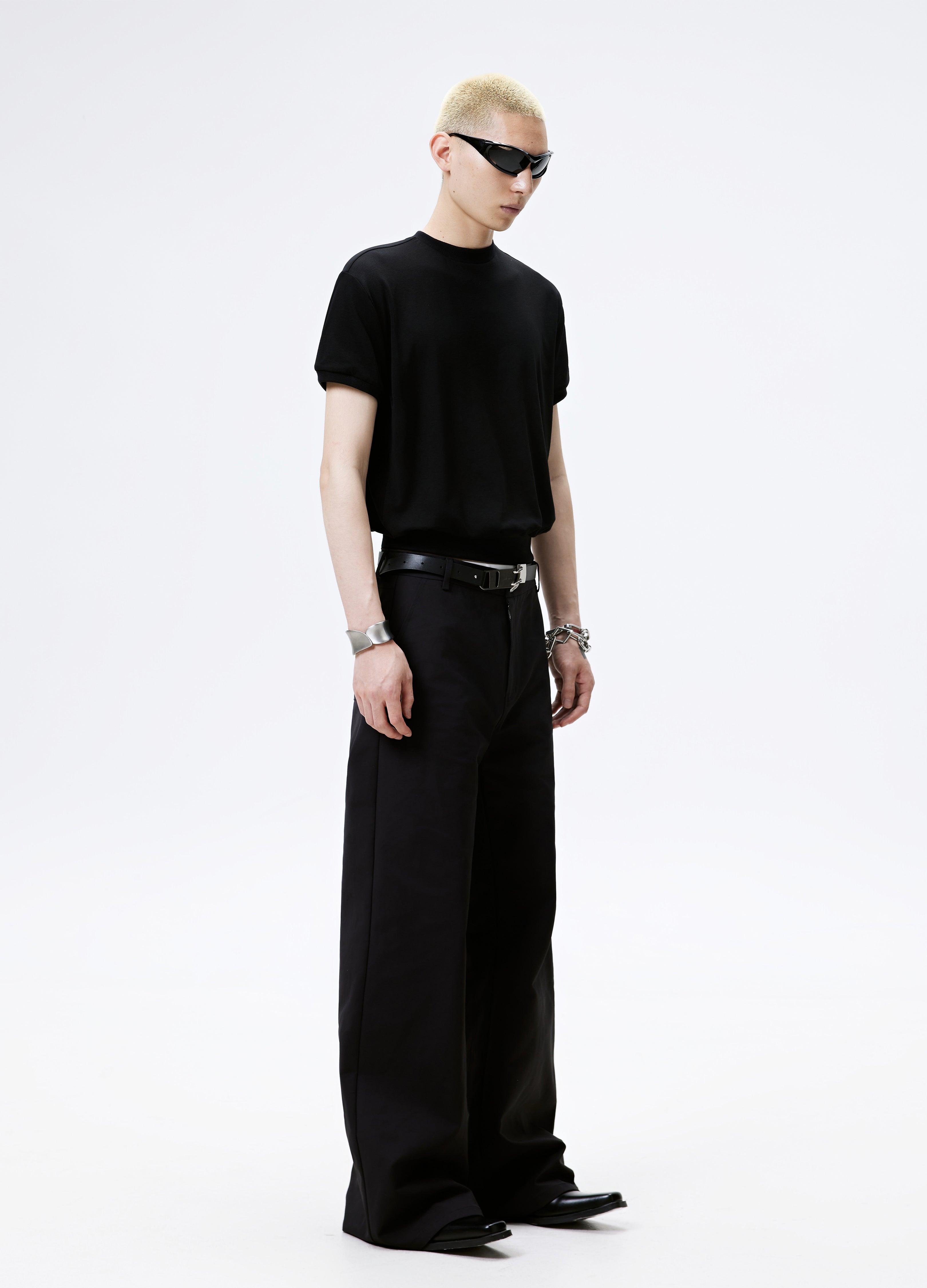 25SS BLACK BASELINE FLARE PANTS
