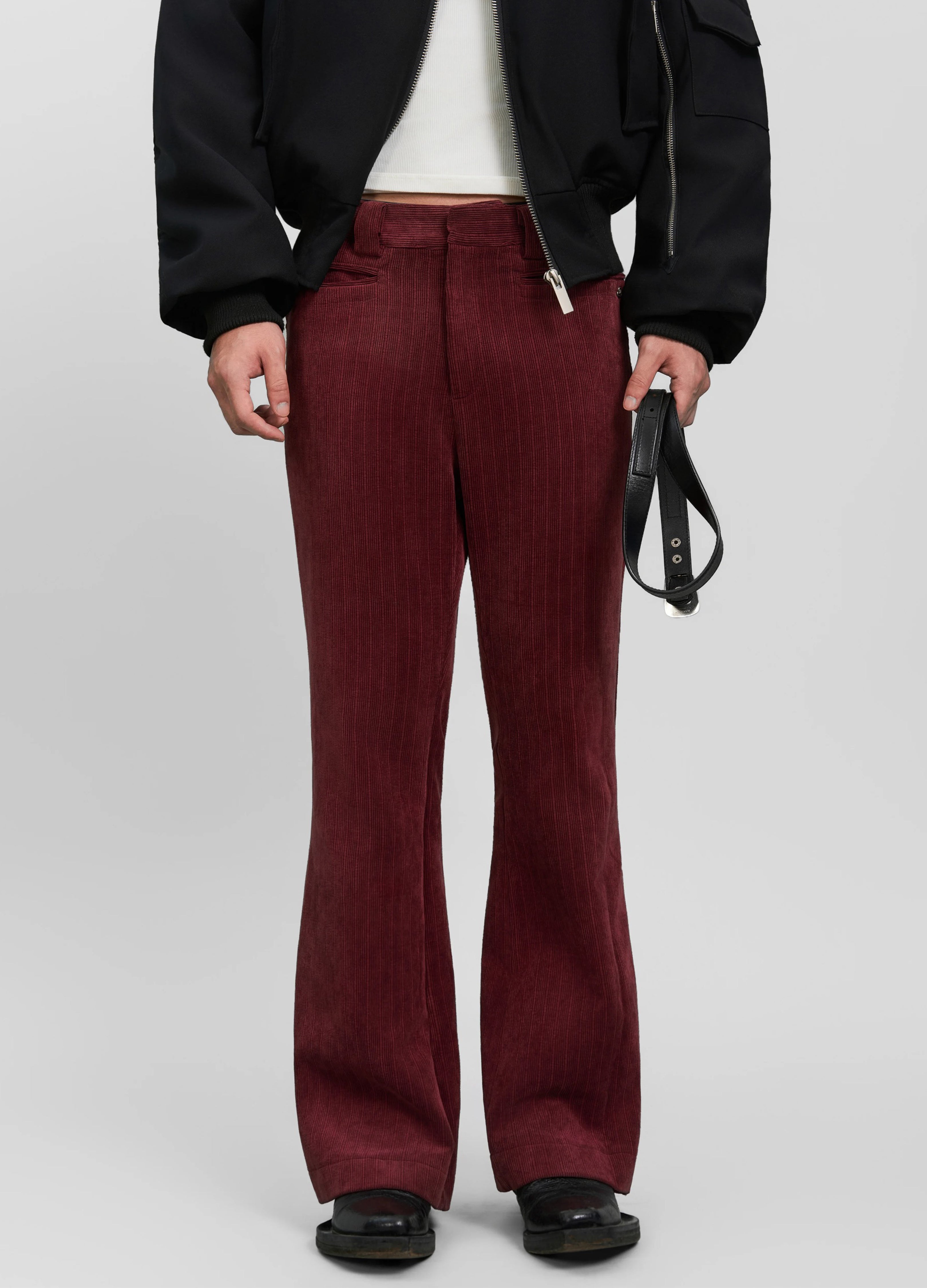 DUSK ROSE CORDUROY FLARES