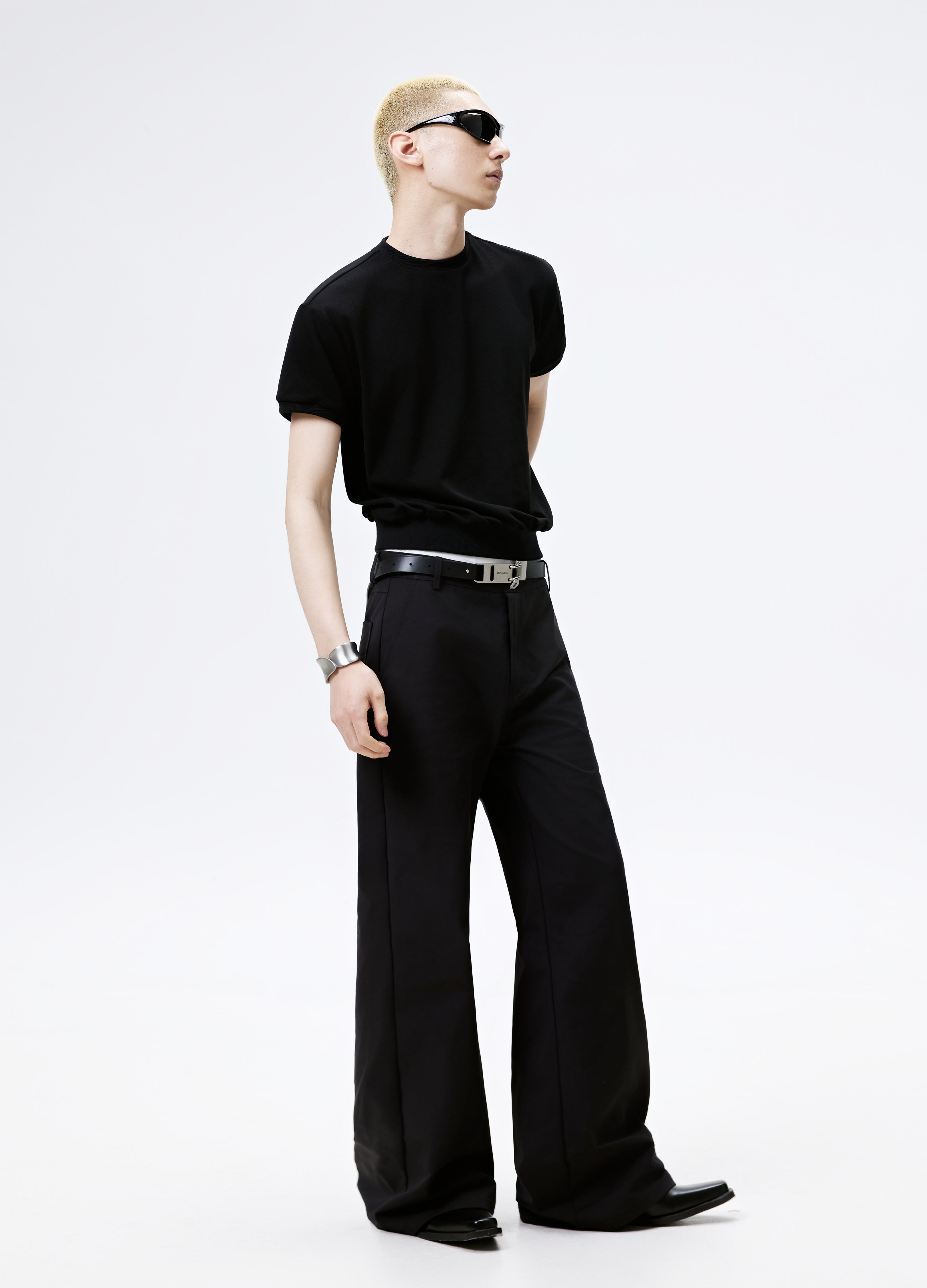 25SS BLACK BASELINE FLARE PANTS