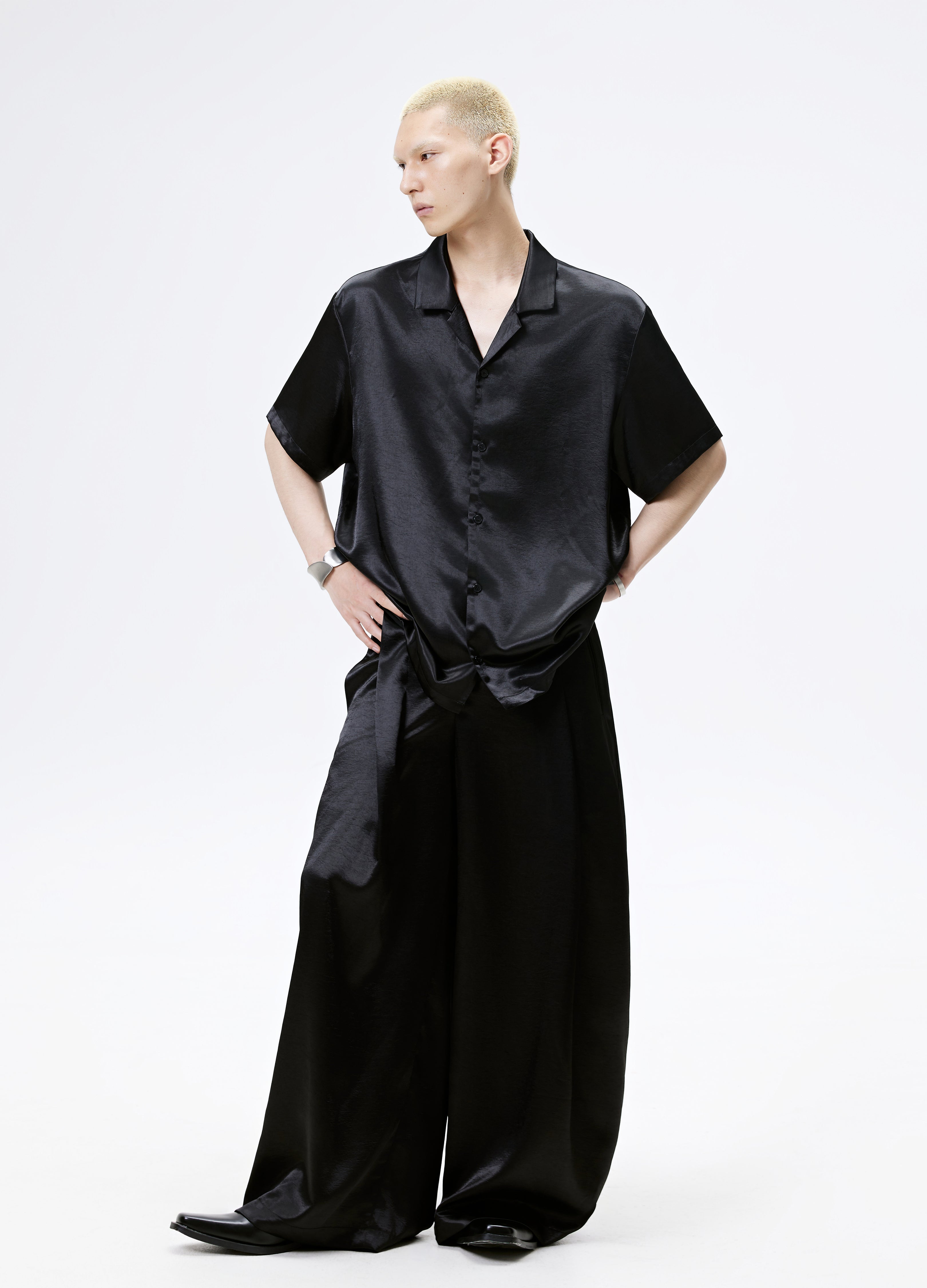 25SS SATIN FLOW WIDE PANTS