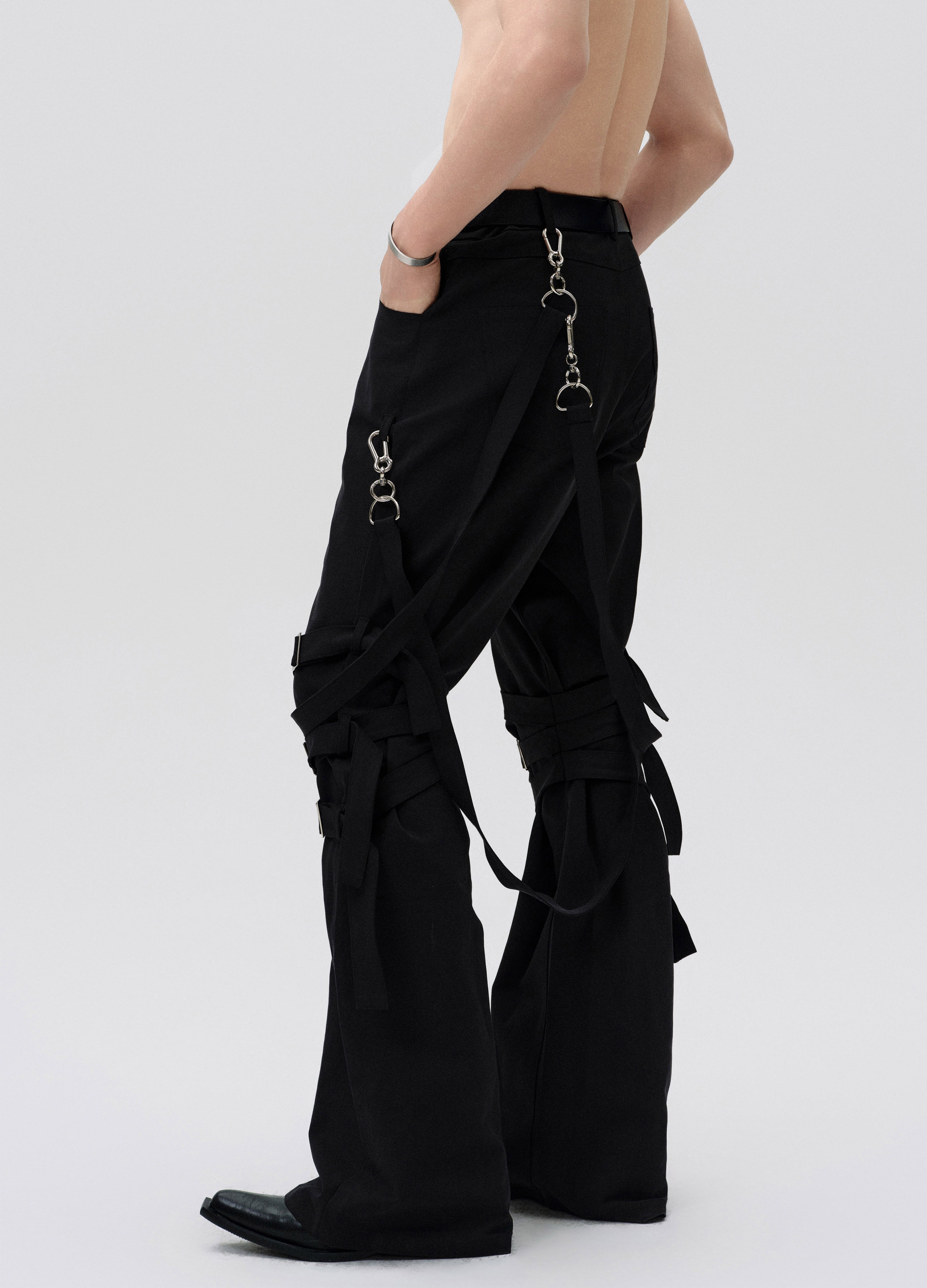 25SS STRAP FUSED FLARE PANTS