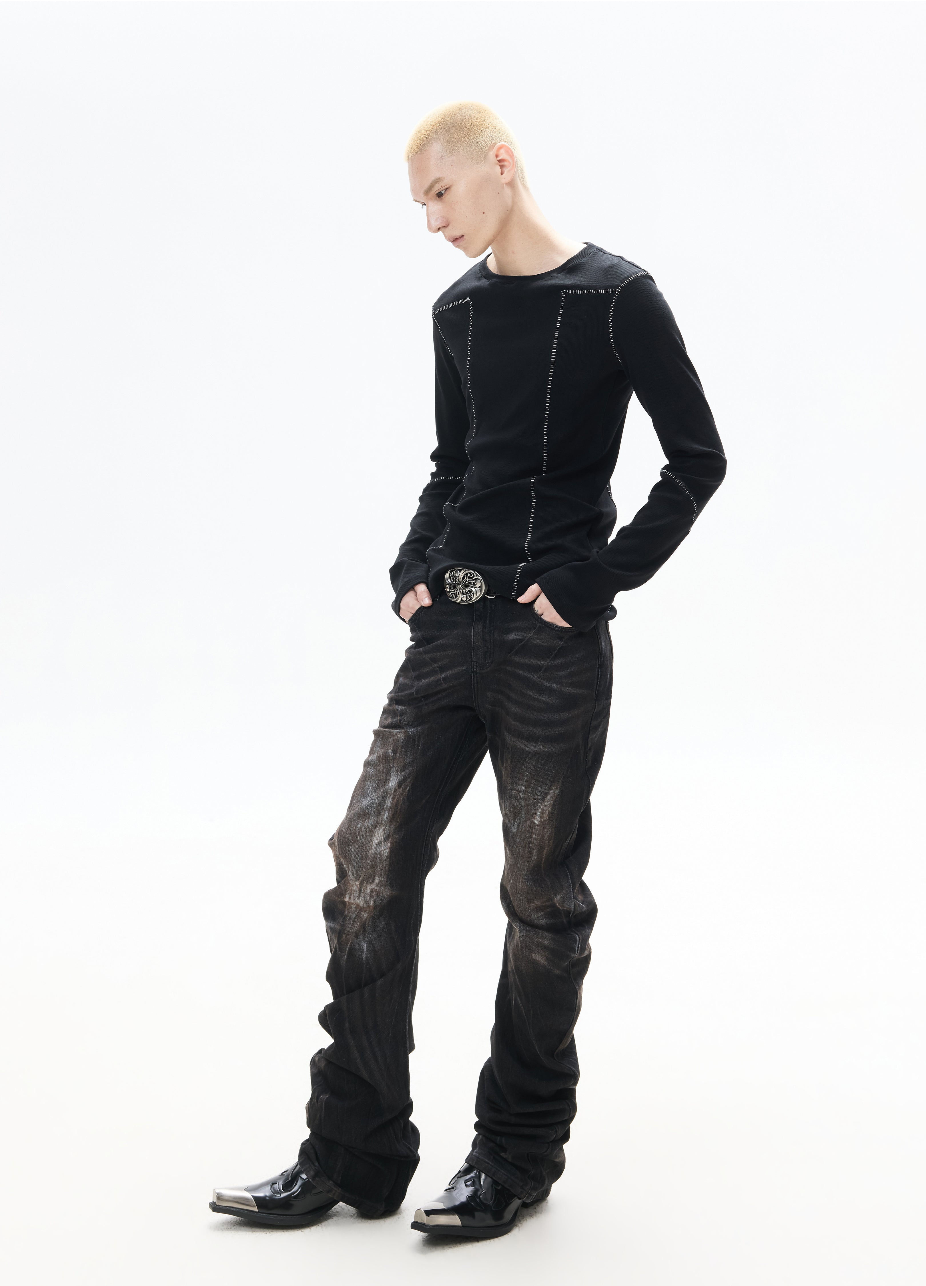 26SS RUST WASHED SLIM JEANS