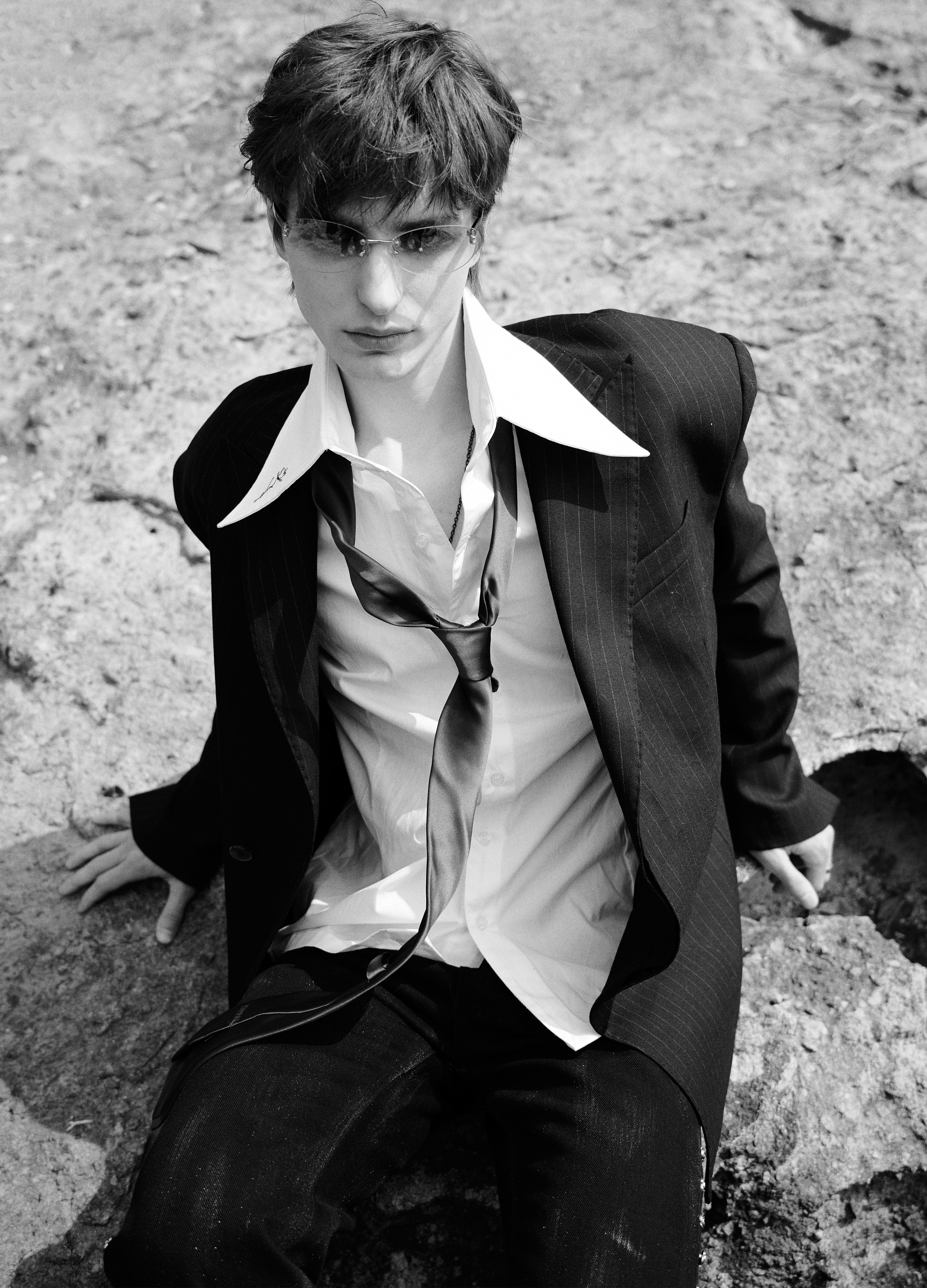 25SS ROSE EMBROIDERY TENCEL SHIRT