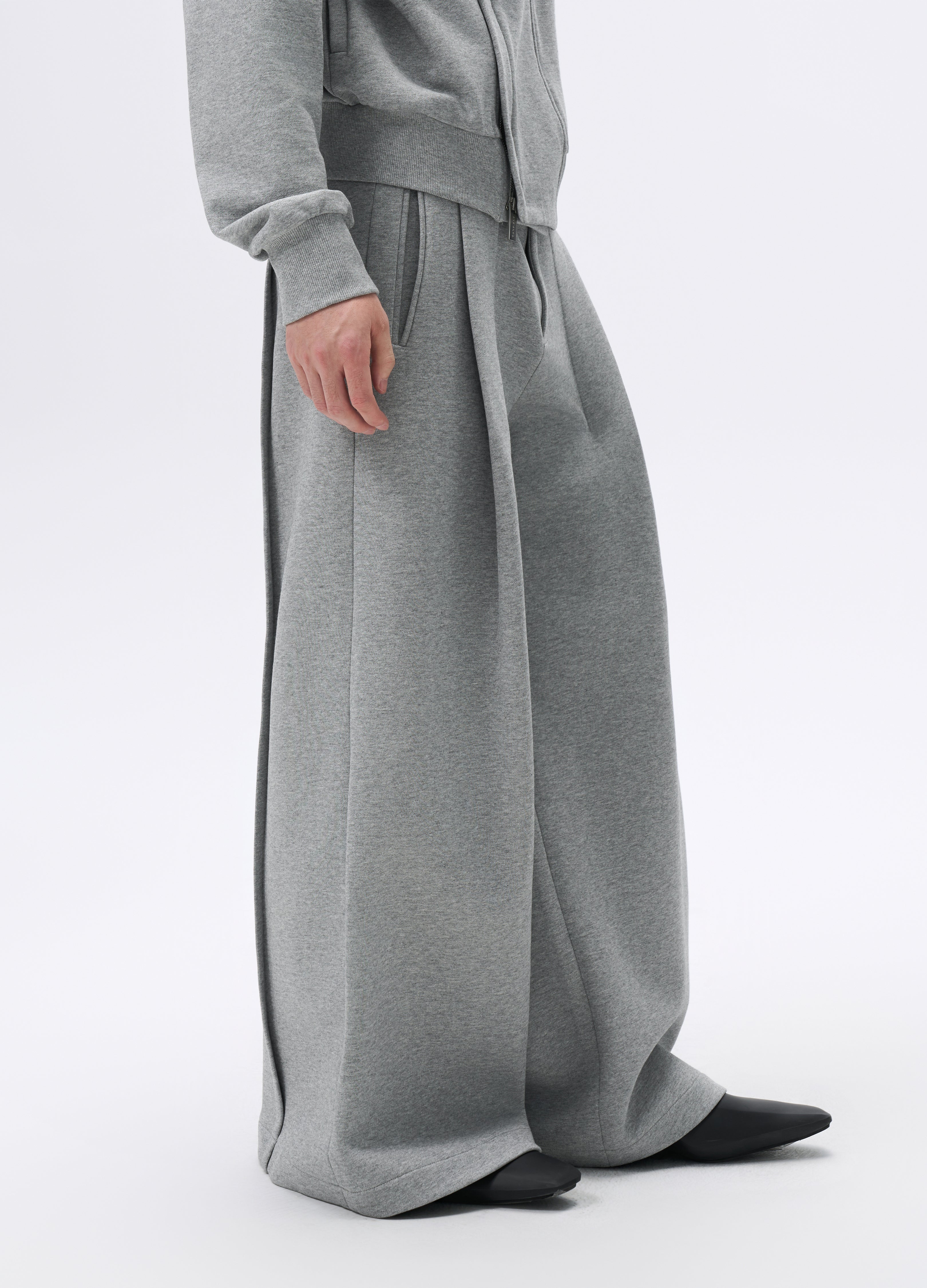 25FW GREY LOOSE PLEAT TROUSERS