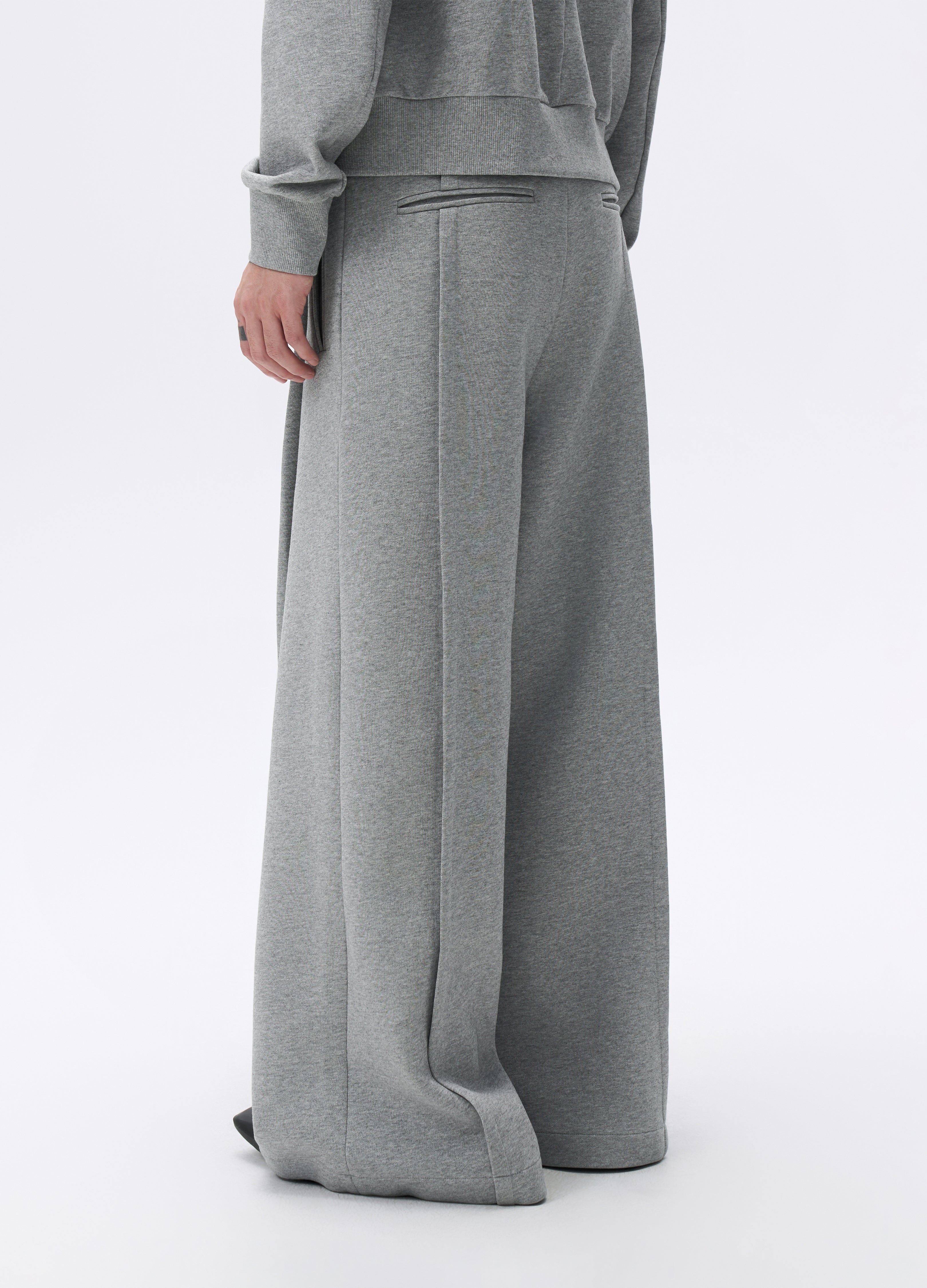 25FW GREY LOOSE PLEAT TROUSERS