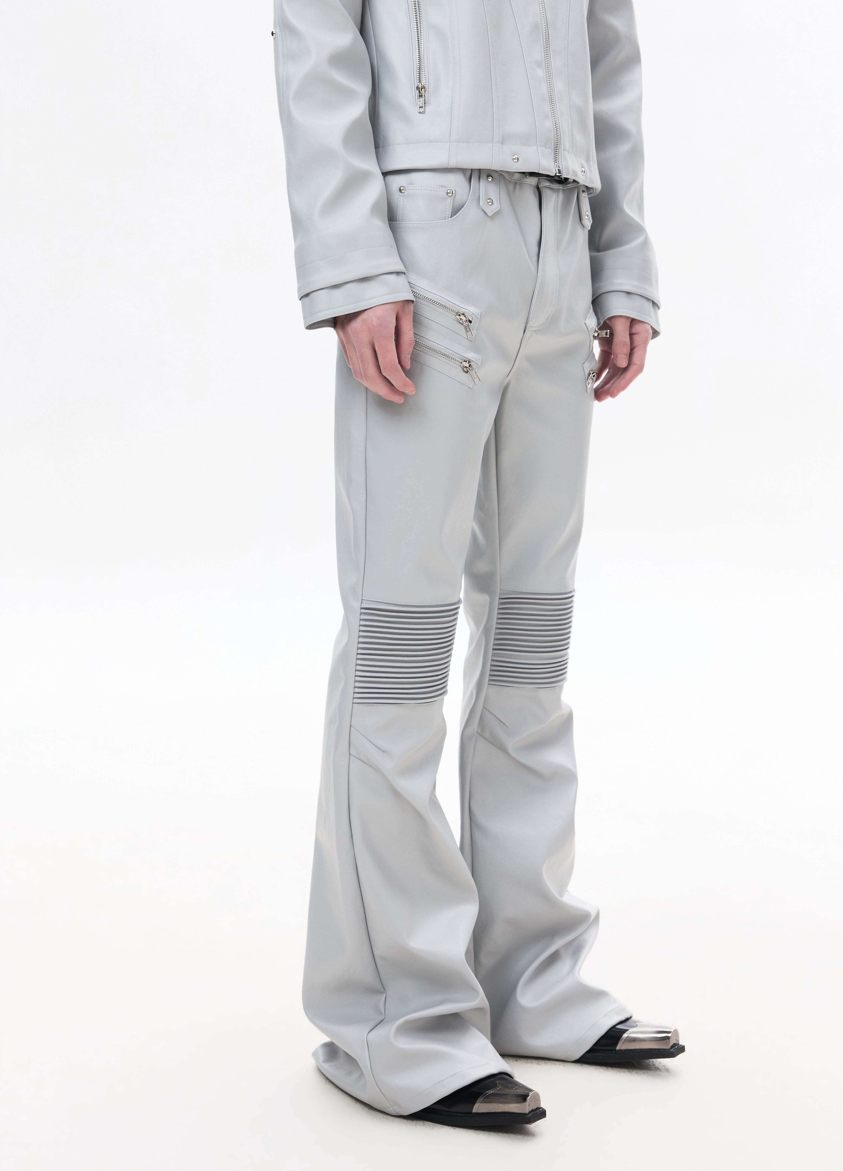 26SS LIGHT ARMORED ZIP FLARE PANTS