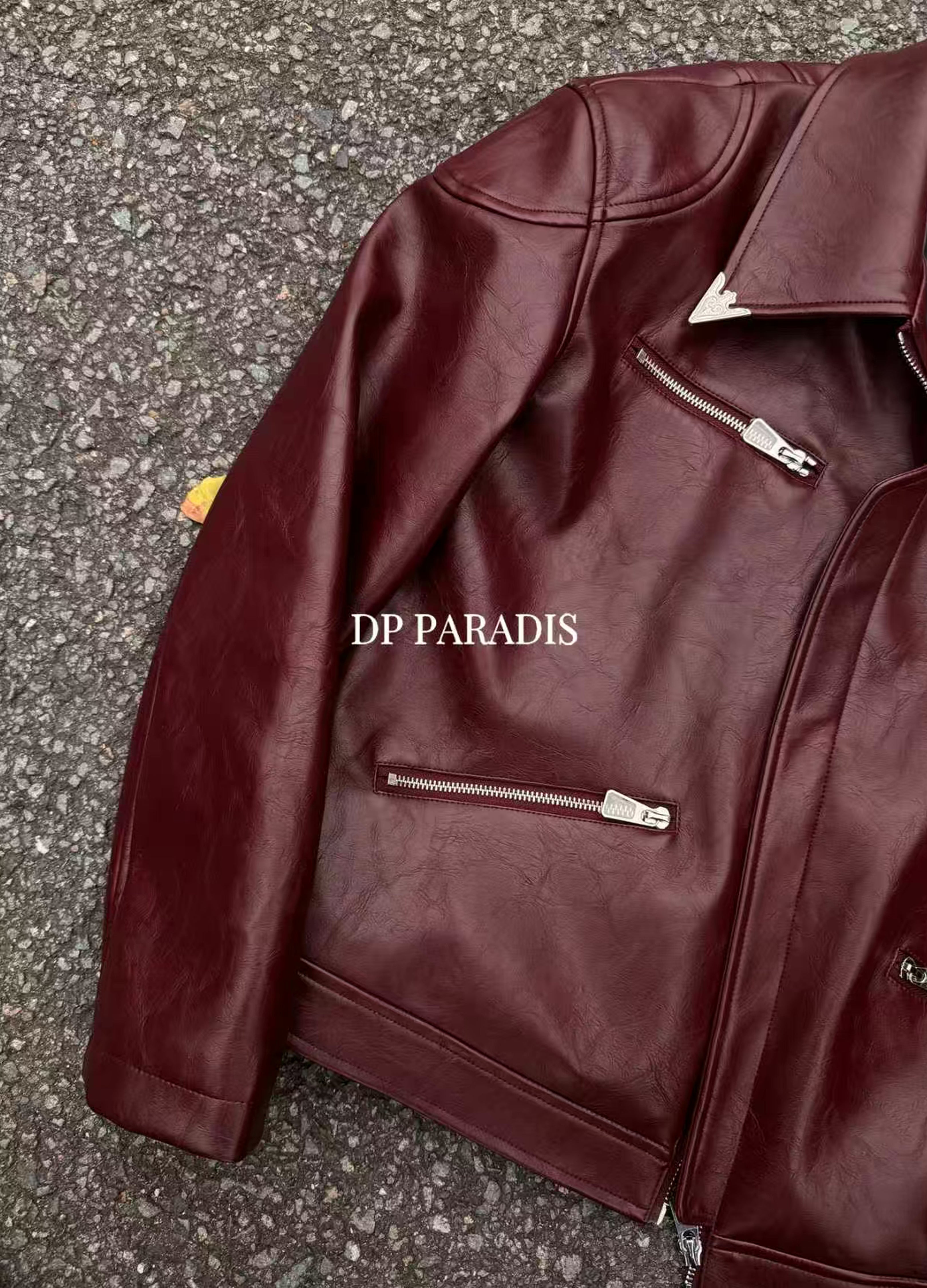 BAROQUE ZIP LEATHER JACKET