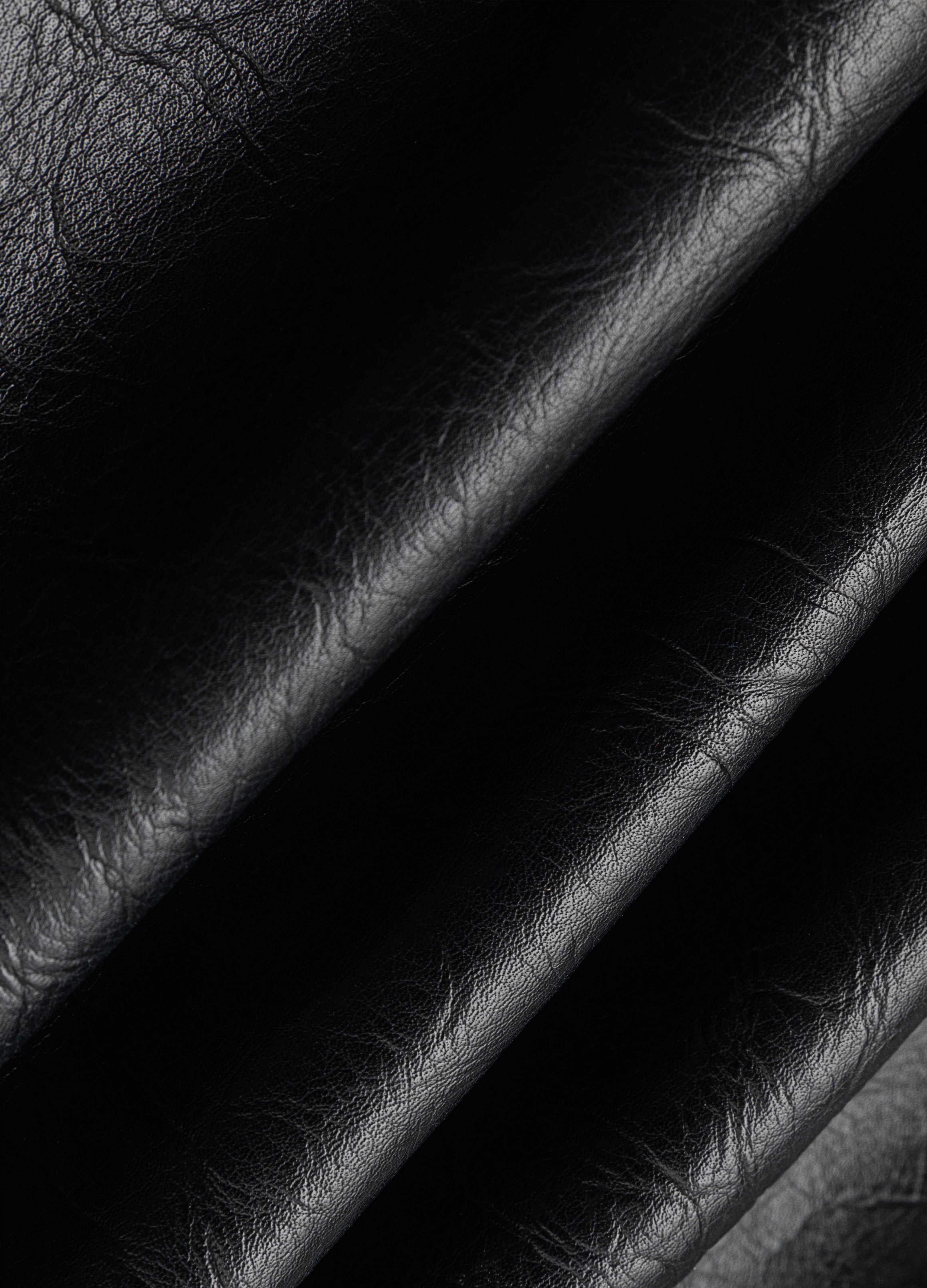 26SS BULLET FLARE LEATHER PANTS
