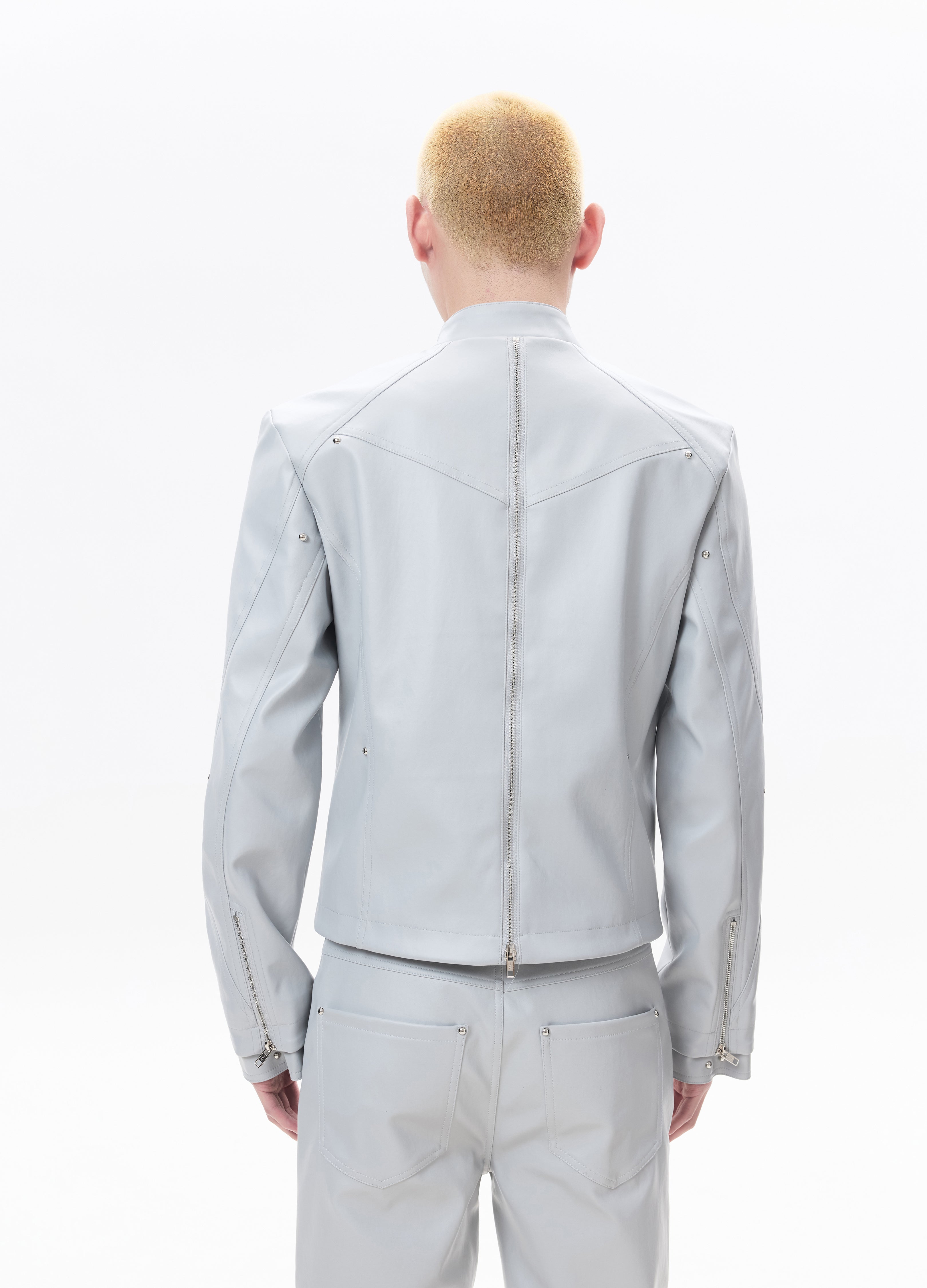 26SS SHARP ZIP LEATHER JACKET