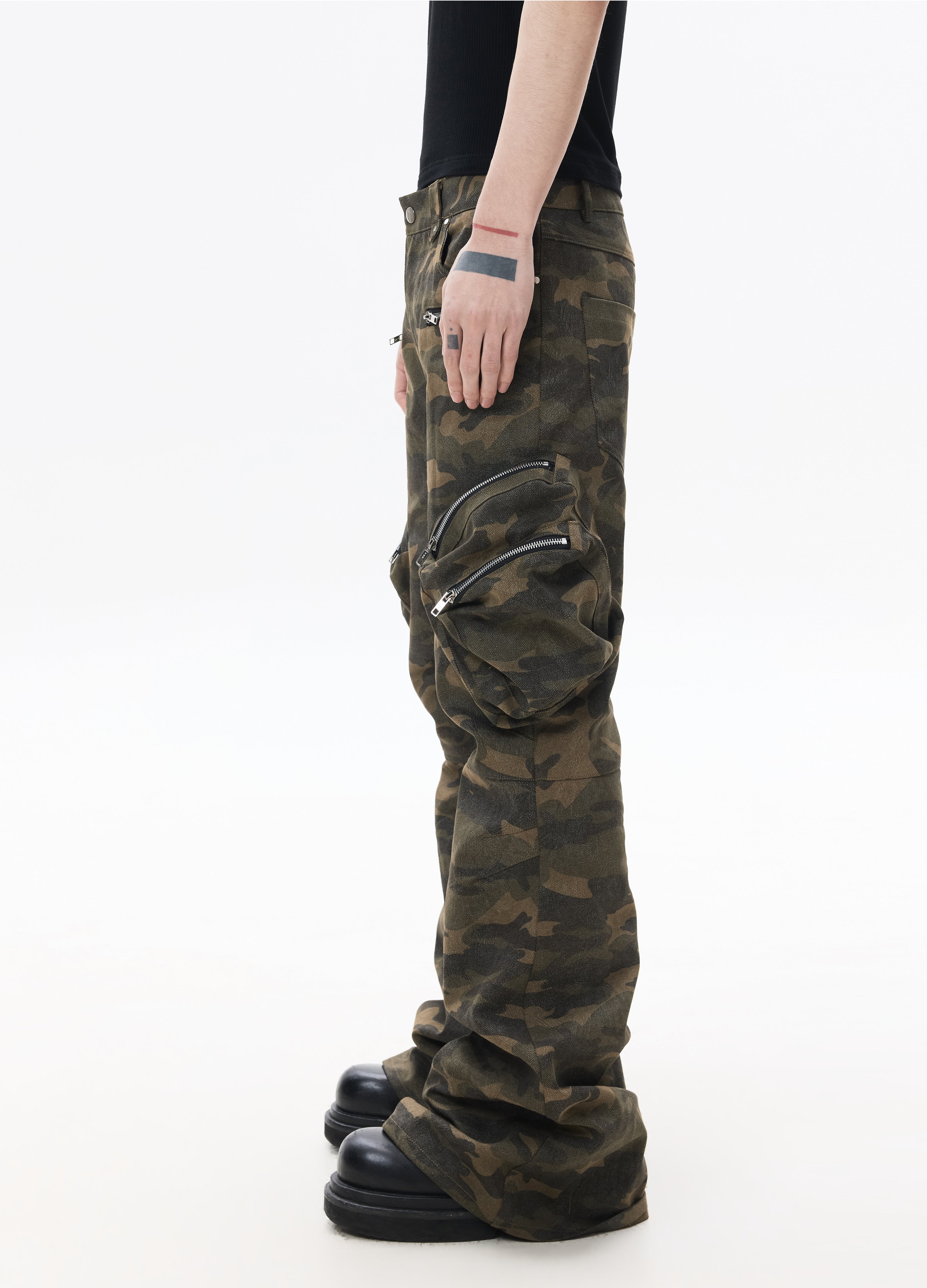 26SS HEAVY CAMO CARGO PANTS