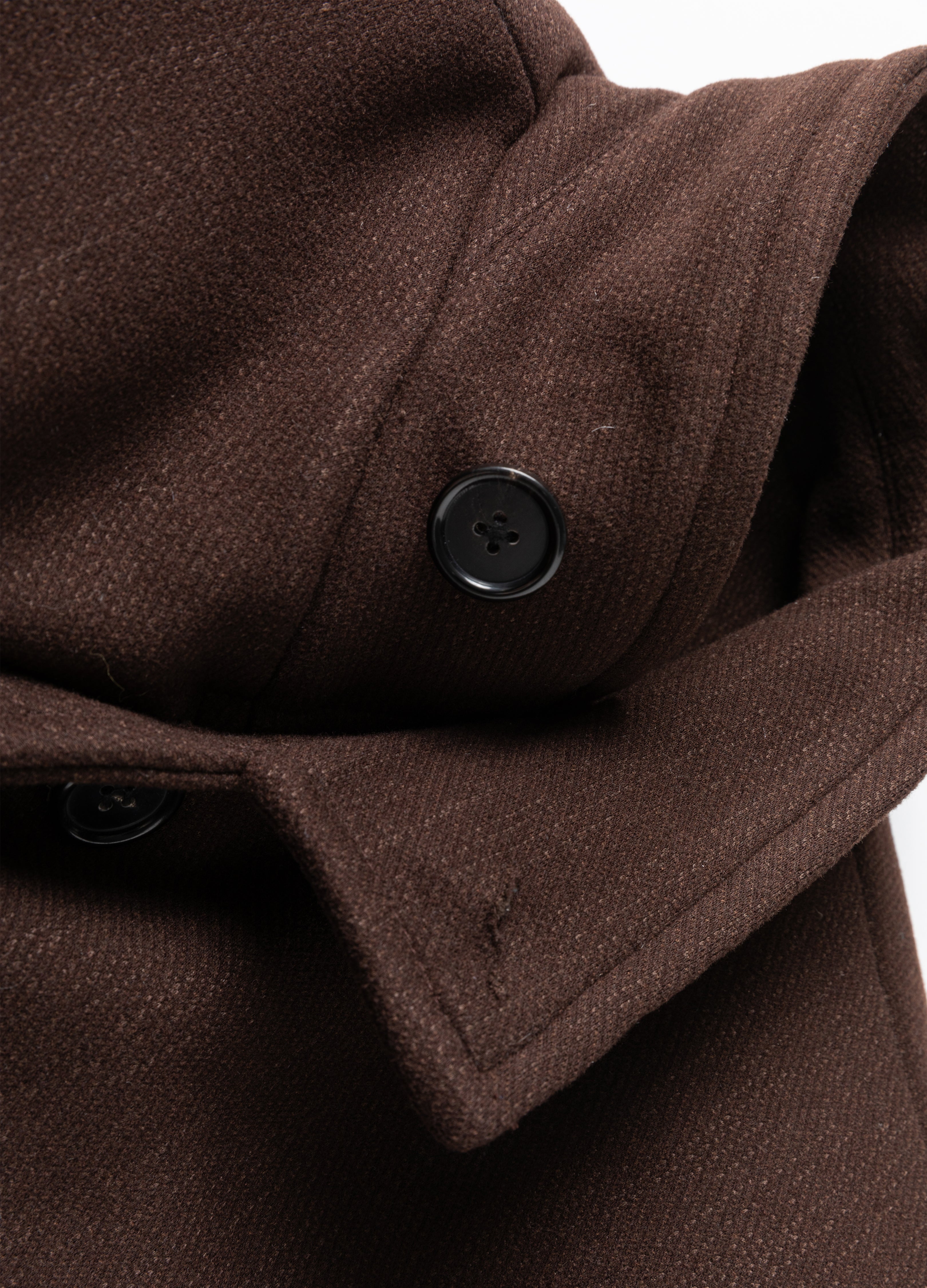 25FW CHESTNUT ASYMMETRIC WOOL COAT