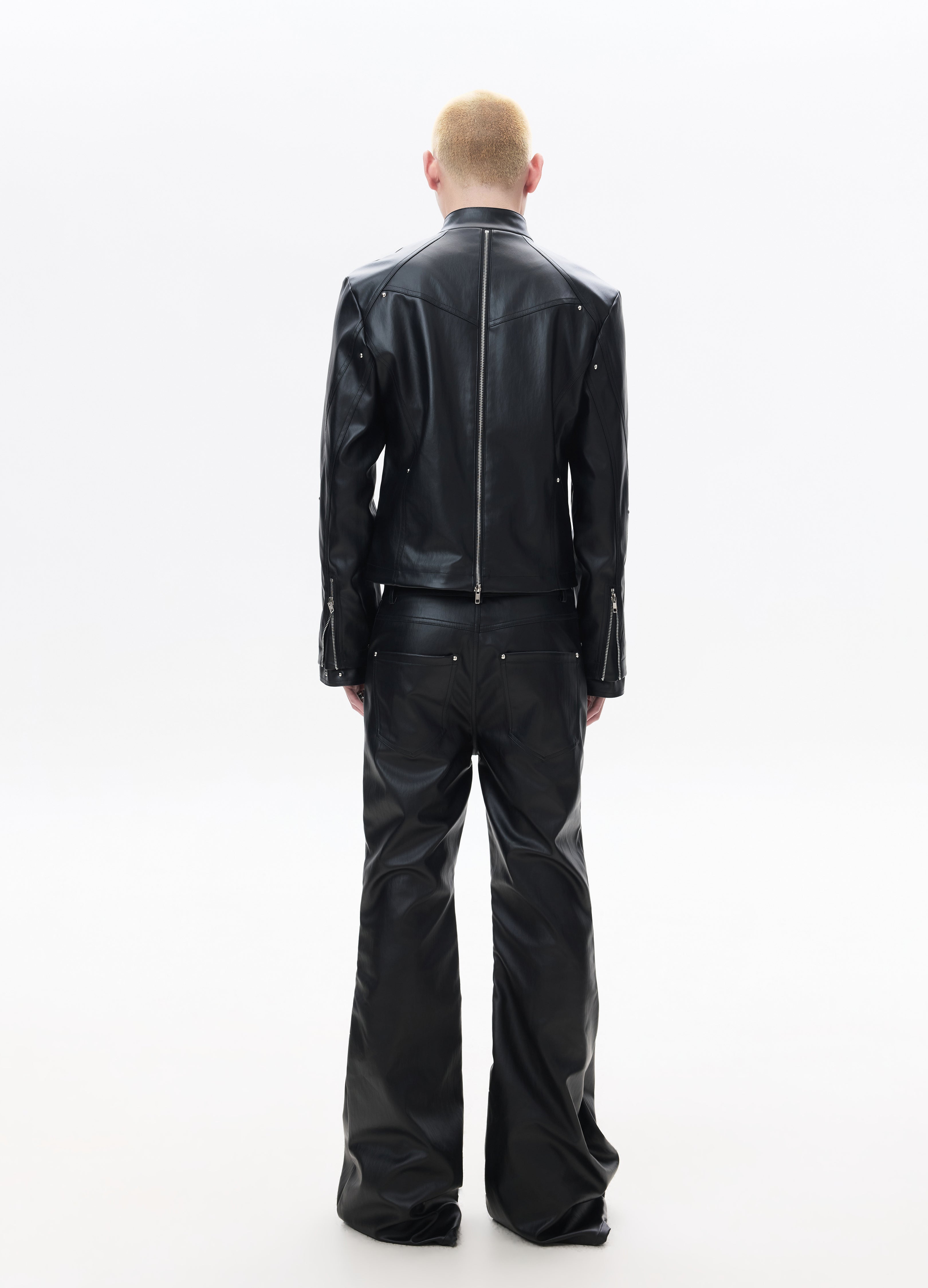 26SS MULTI-ZIP BIKER LEATHER PANTS