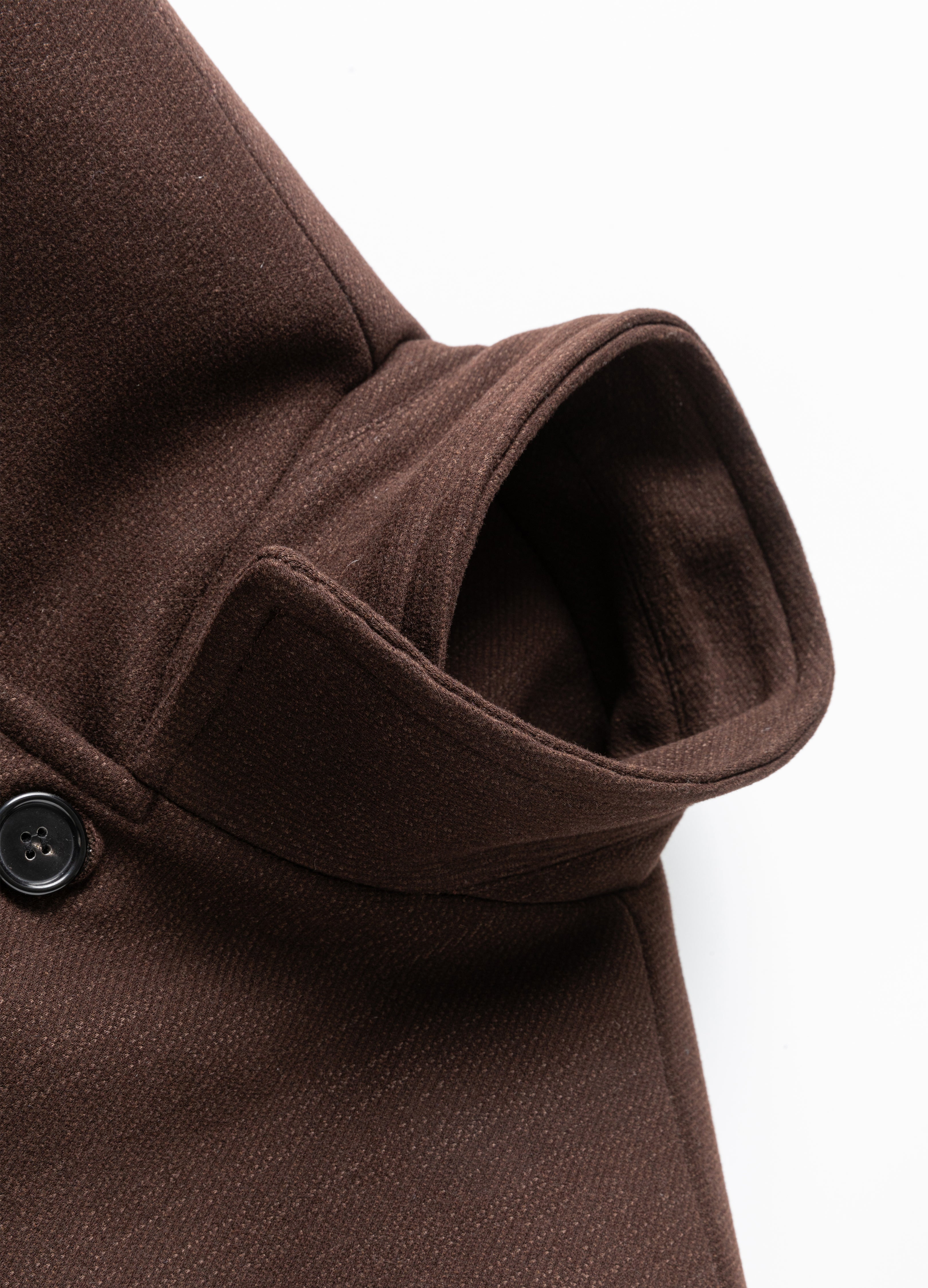 25FW CHESTNUT ASYMMETRIC WOOL COAT