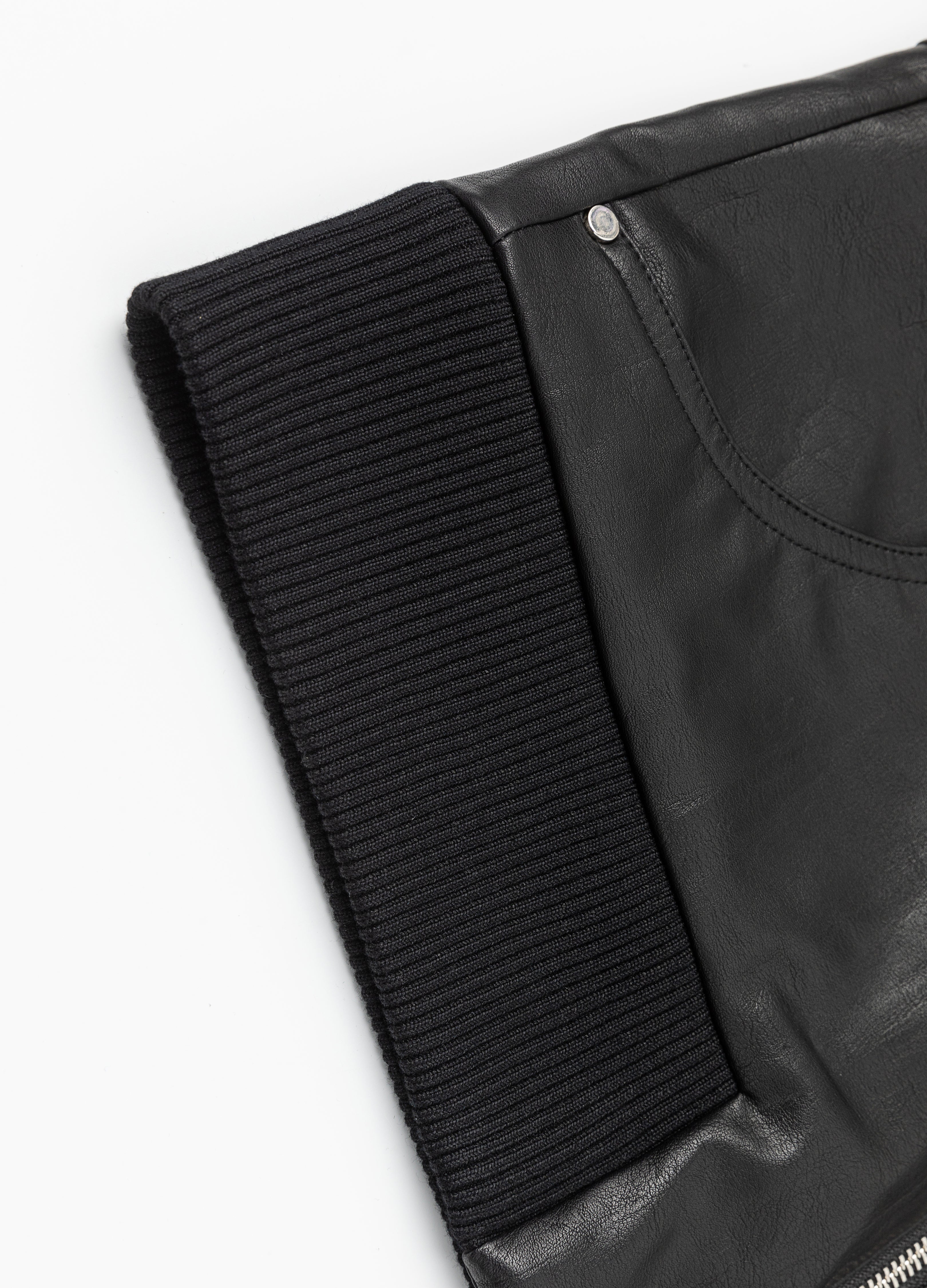 26SS STAND-COLLAR LEATHER JACKET