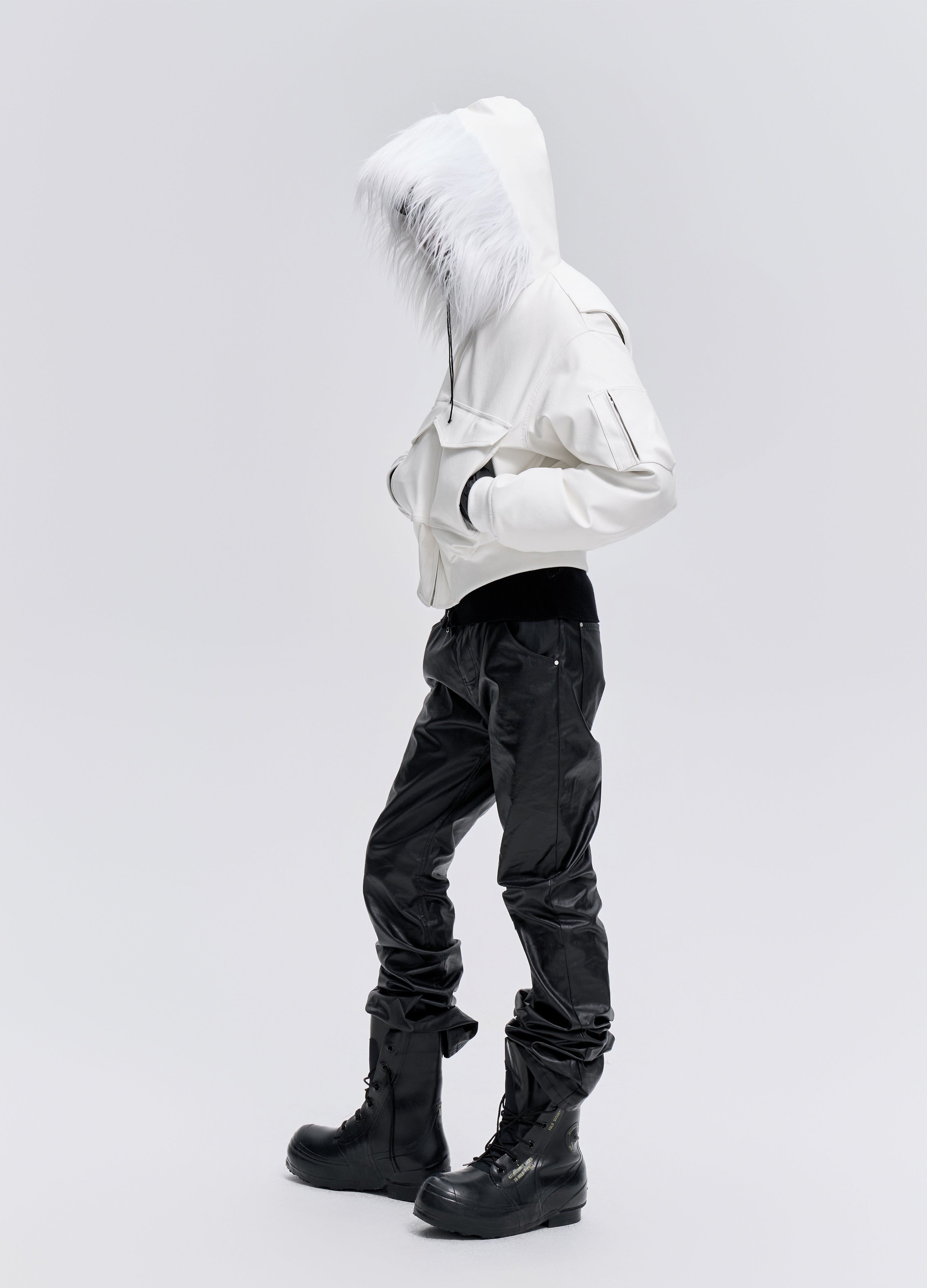 25FW WHITE FUR PARKA DOWN