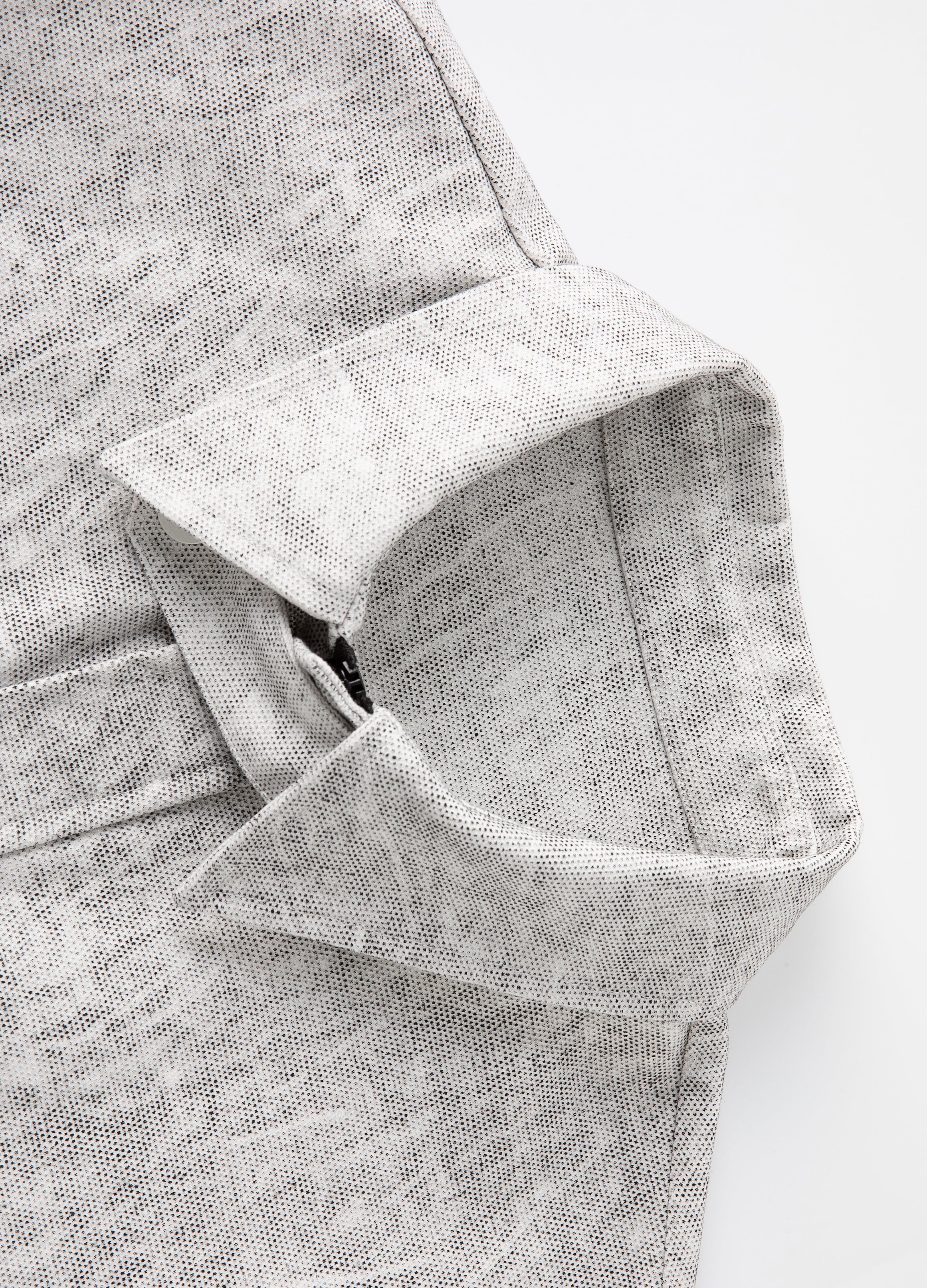 25SS GREY VEIN ZIP SHIRT