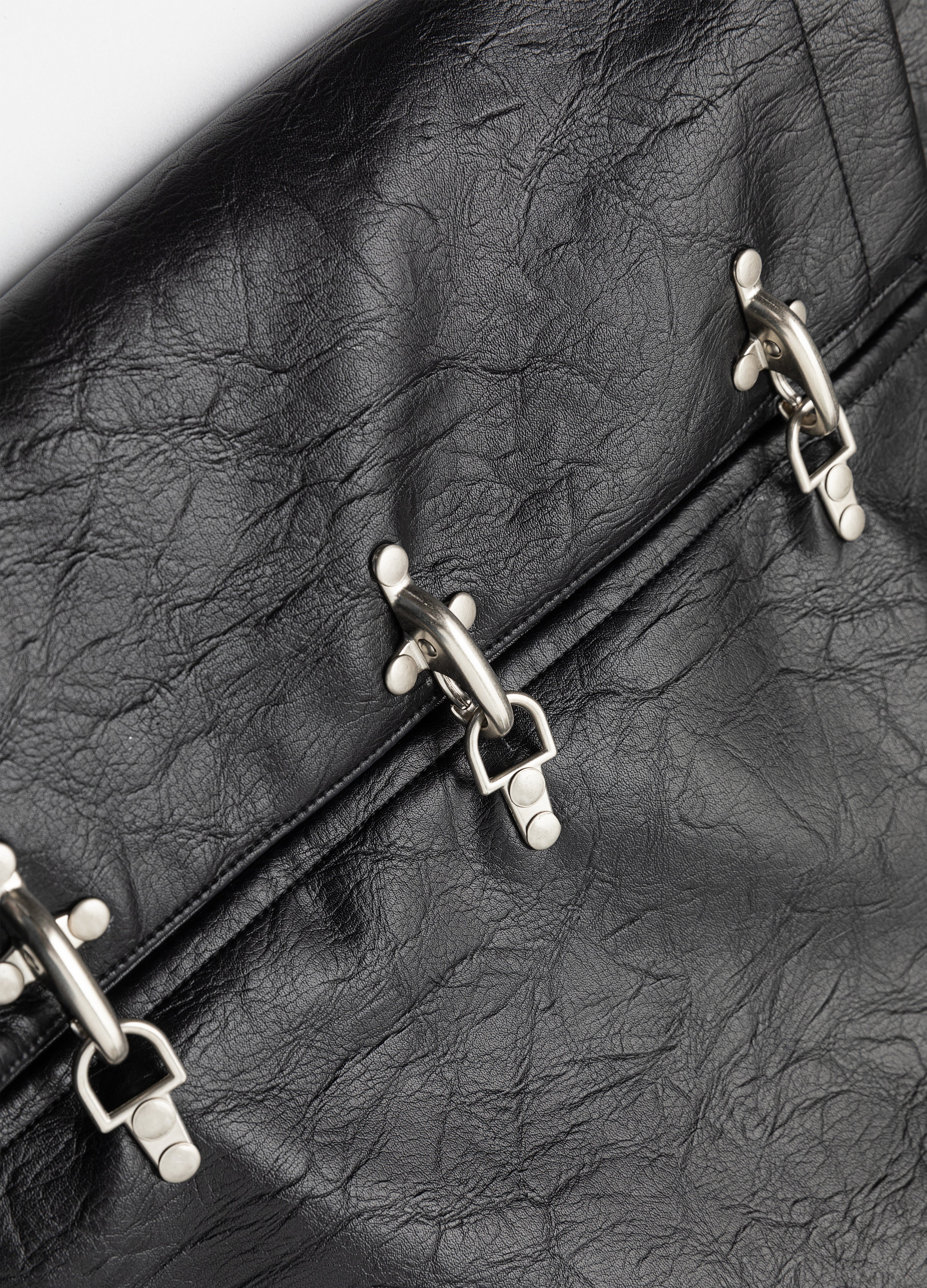 26SS BULLET FLARE LEATHER PANTS