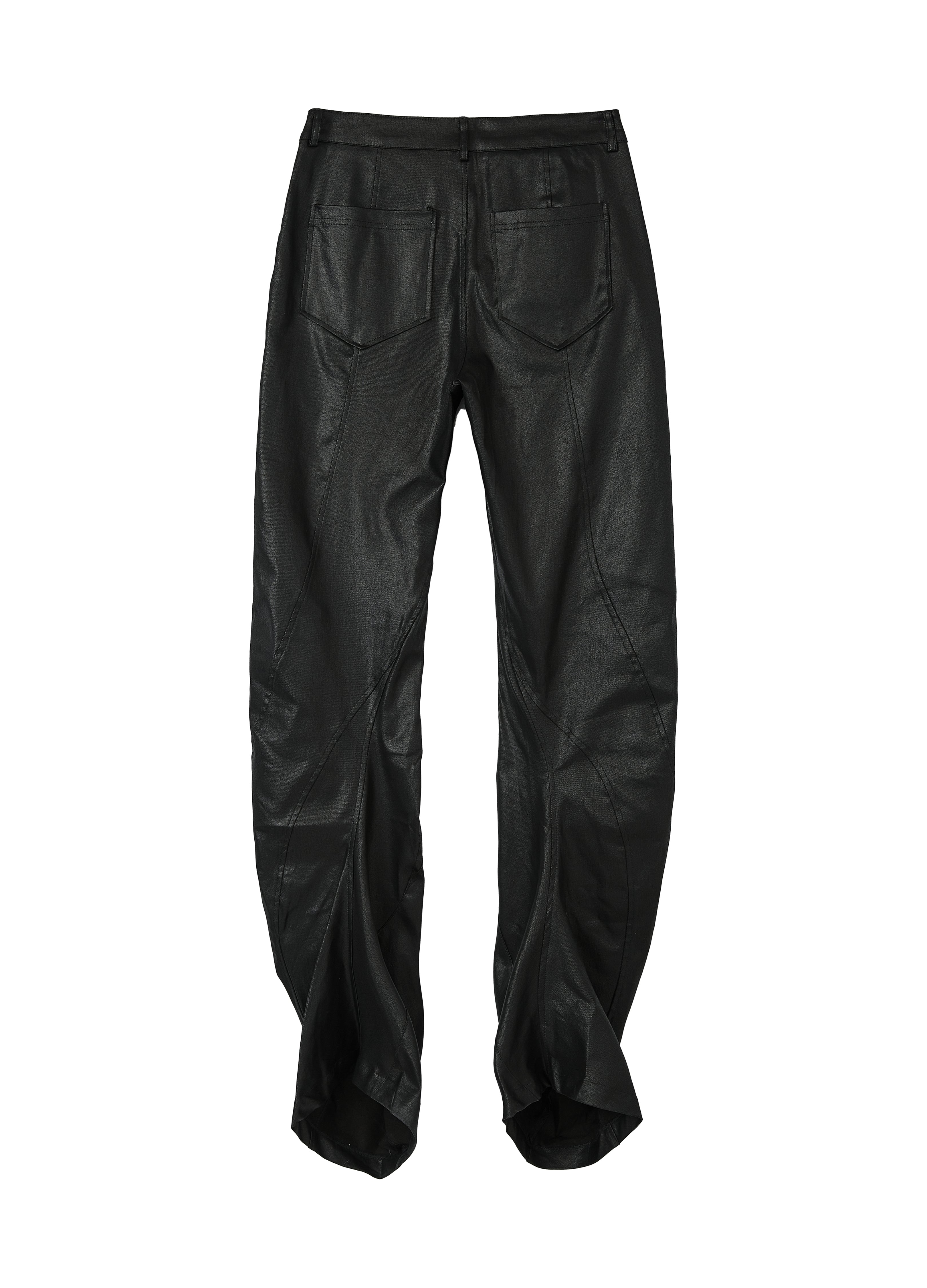 25SS TWISTED WAX COATED PANTS