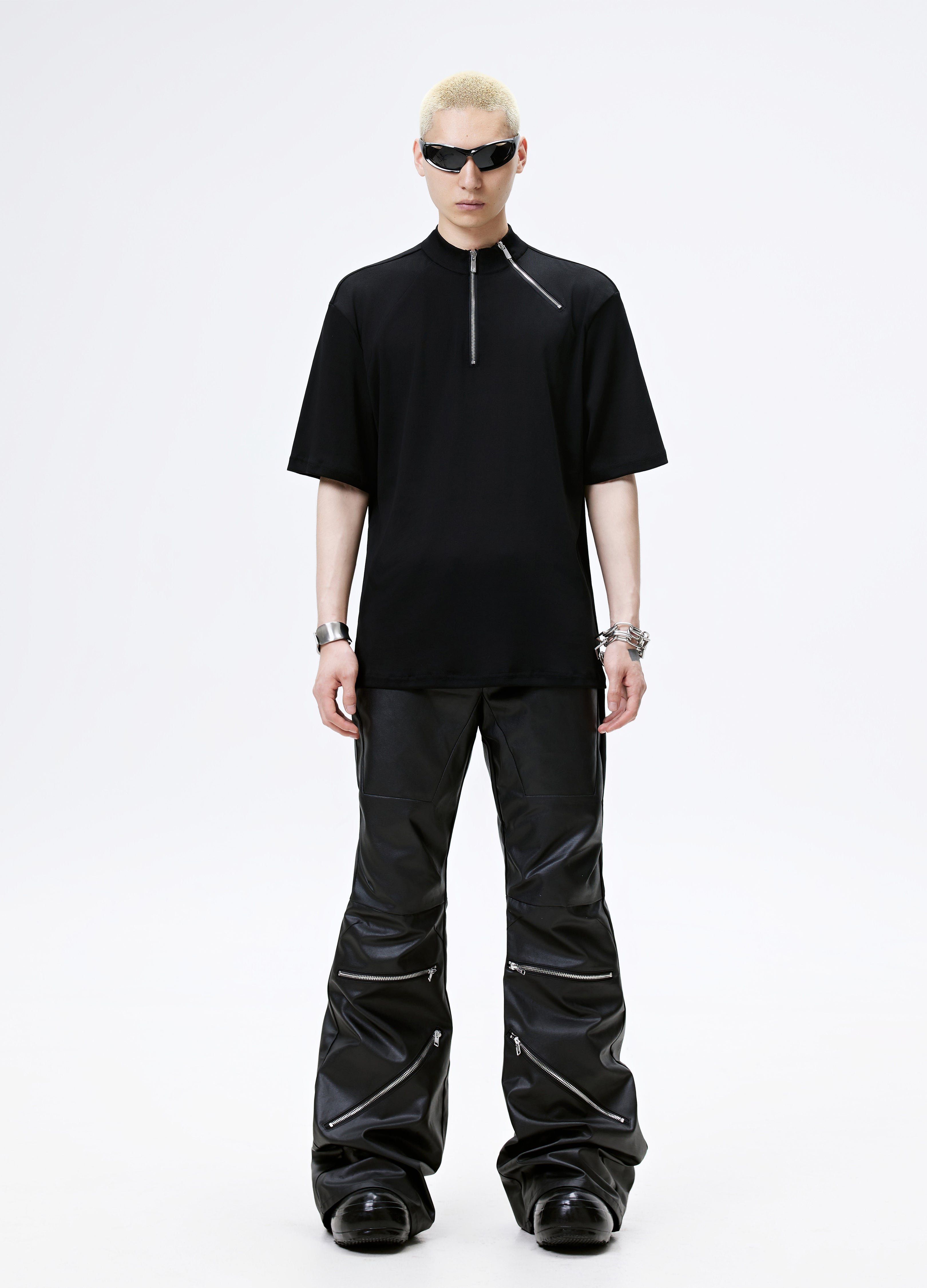 25SS HALF ZIP DARK TEE