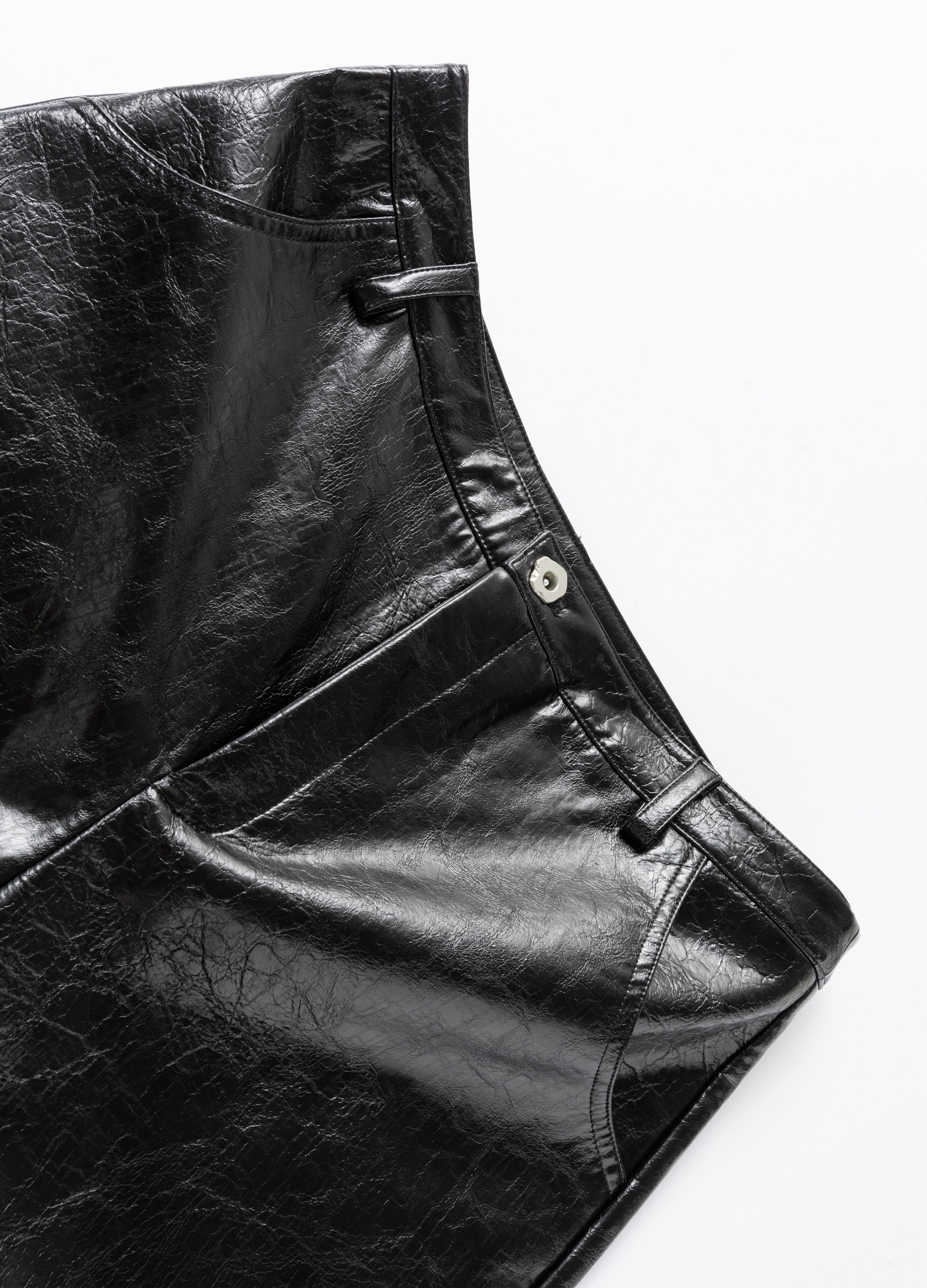 25FW RADIANT PLEAT LEATHER PANTS