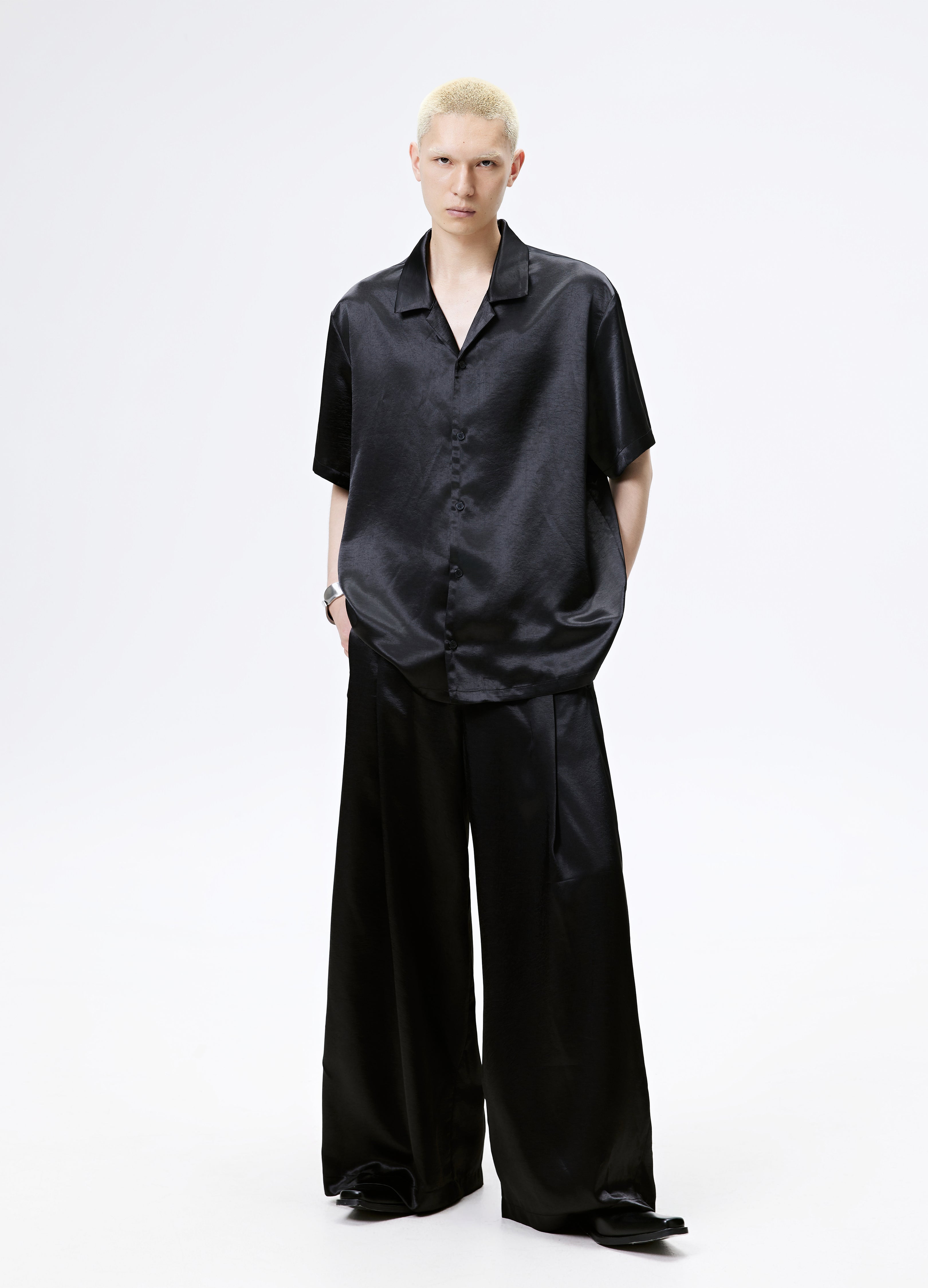 25SS SATIN FLOW WIDE PANTS